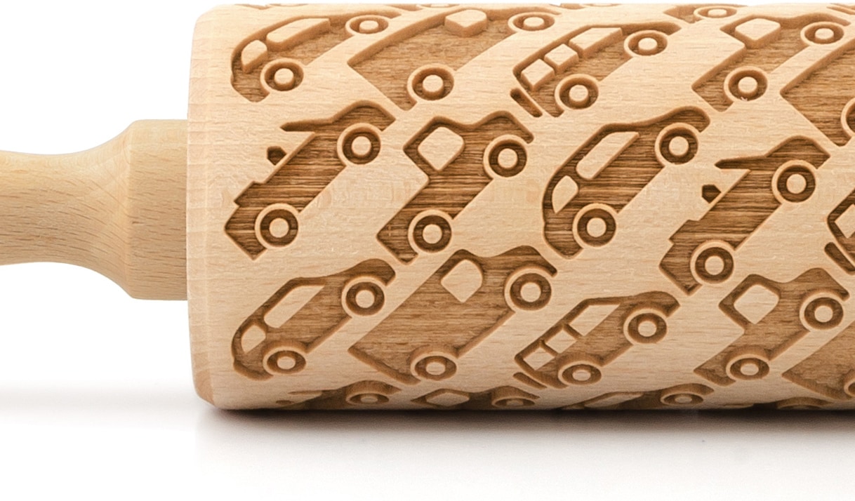 folkroll Teigroller »3D-Motiv-Teigrolle«, Autos