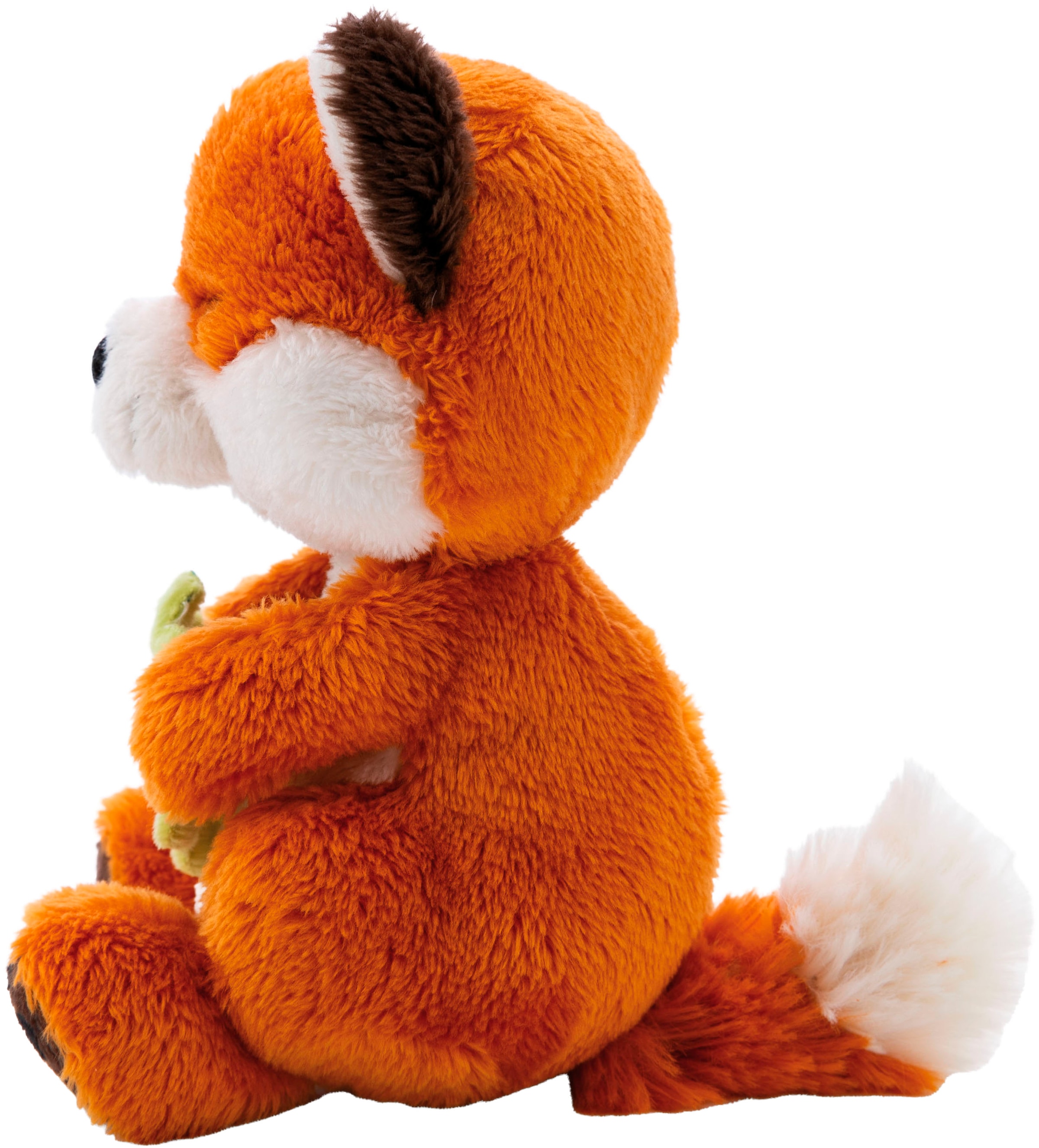 Nici Kuscheltier »Sleeping Pets, Fuchs mit Blatt 12 cm schlafend im Körbchen grün«