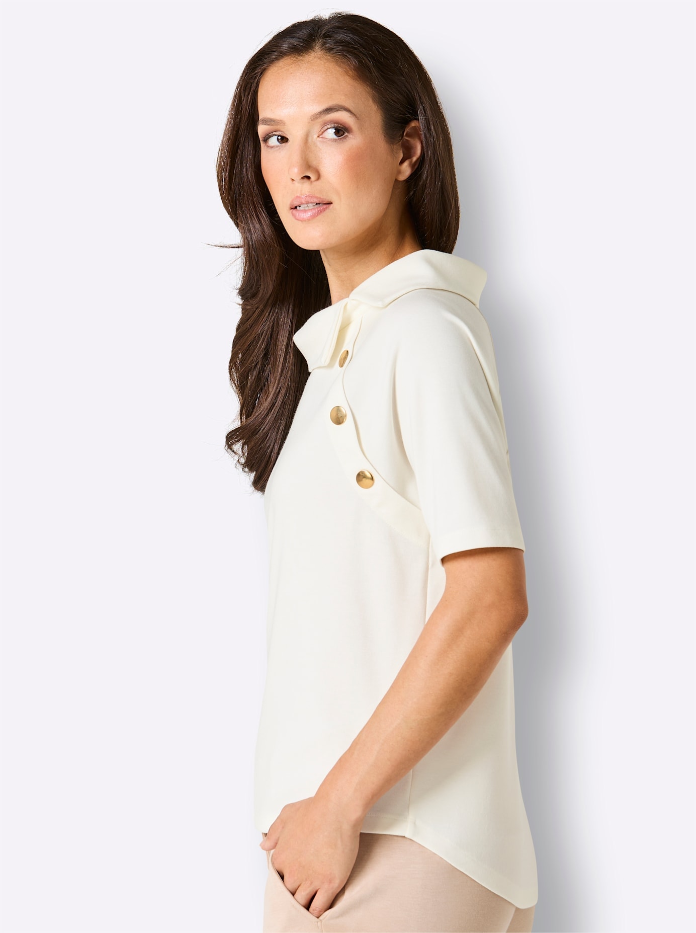 CREATION L PREMIUM Kurzarmshirt »Modal-Shirt« 1 tlg.