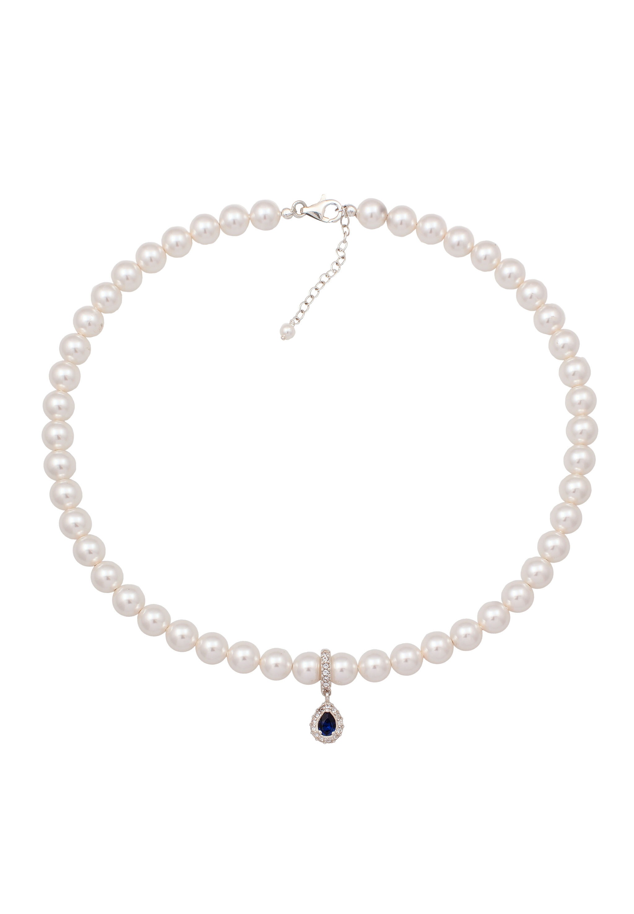 Elli Silberkette »Halskette mit Perlen von Swarovski(R) 925 Sterling Silber«