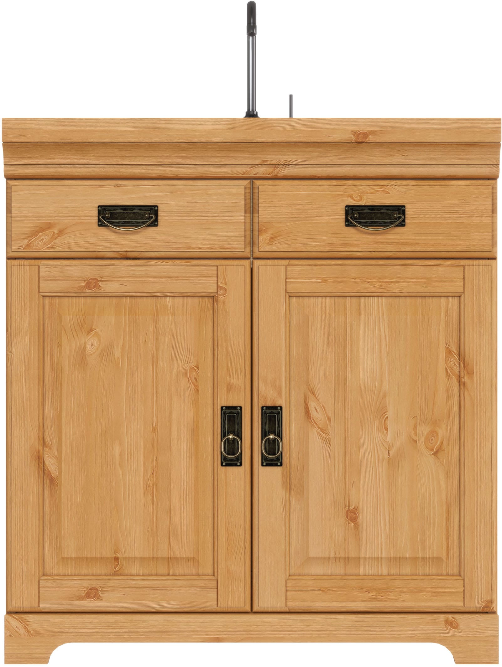 Home affaire Spülenschrank »Rügen«, Breite 80 cm, Kiefer massiv, mit 2 Türen