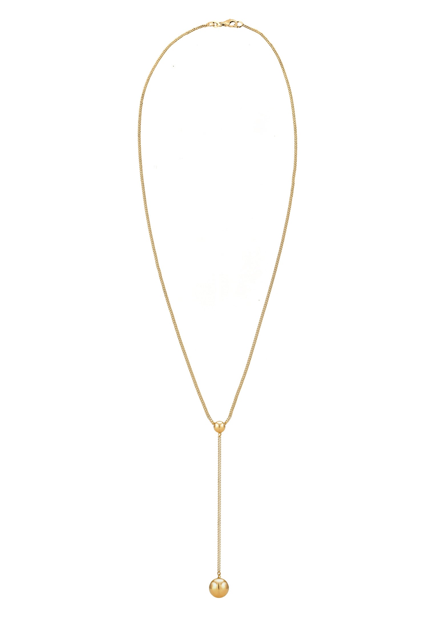 Elli Y-Kette »Halskette Y-kette Basic Kugeln Geo 925 Silber, vergoldet«