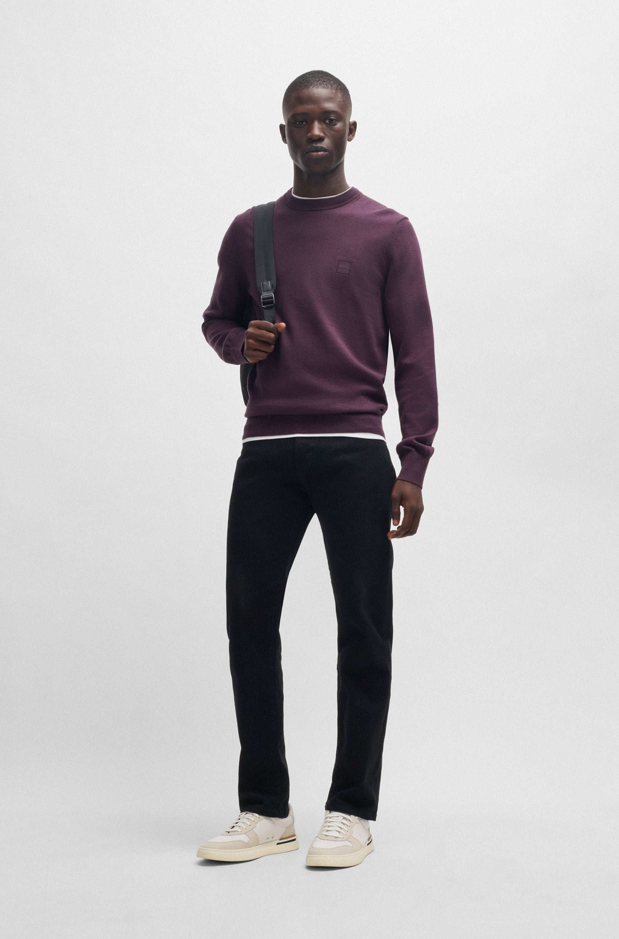 BOSS ORANGE Strickpullover »Kanovano«, mit Rundhalsausschnitt