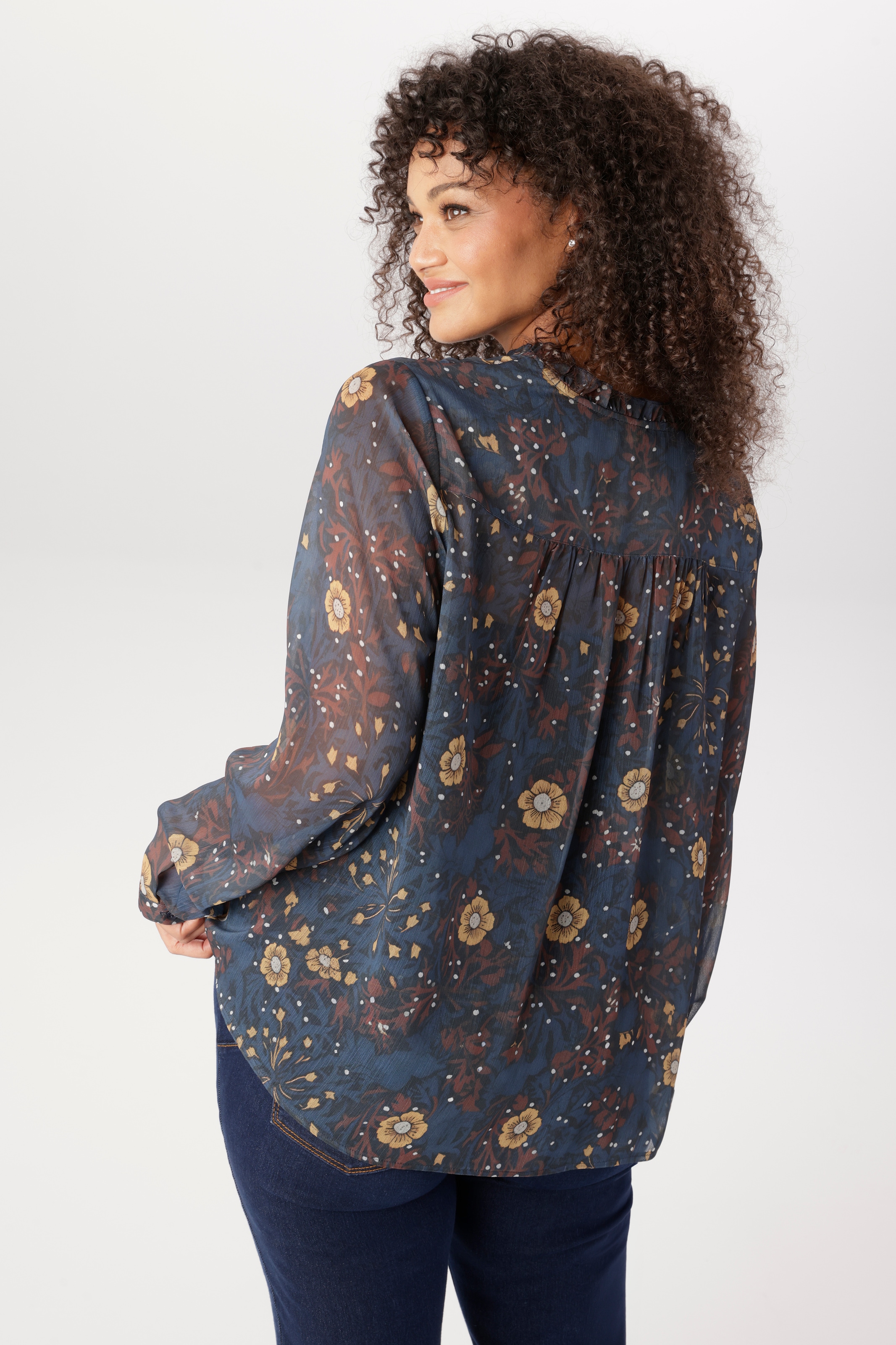 Aniston PLUS Schlupfbluse mit Blumen Muster - NEUE KOLLEKTION