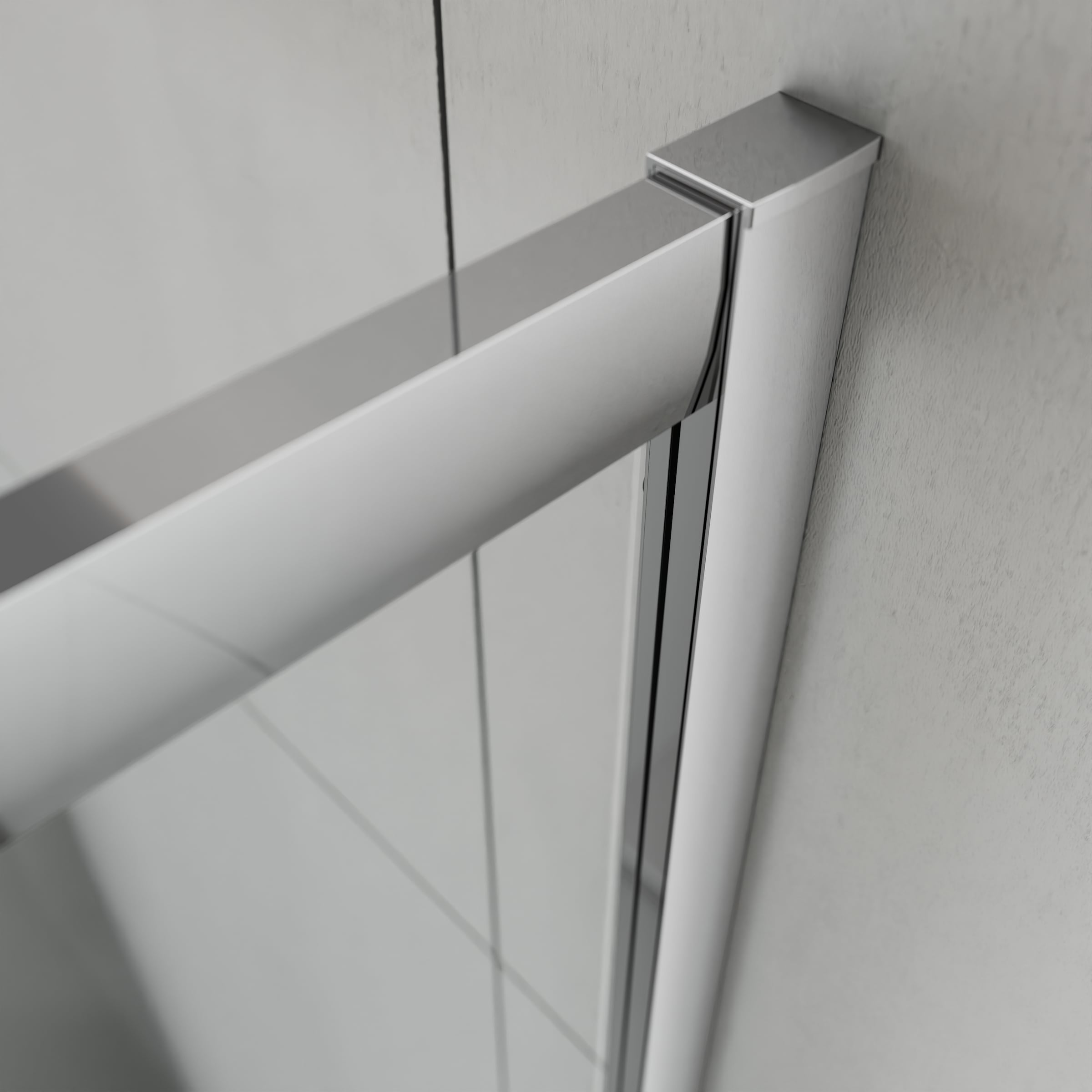 welltime Eckdusche »New Trento«, Extrahohe 195cm, verbessertes Rollensystem