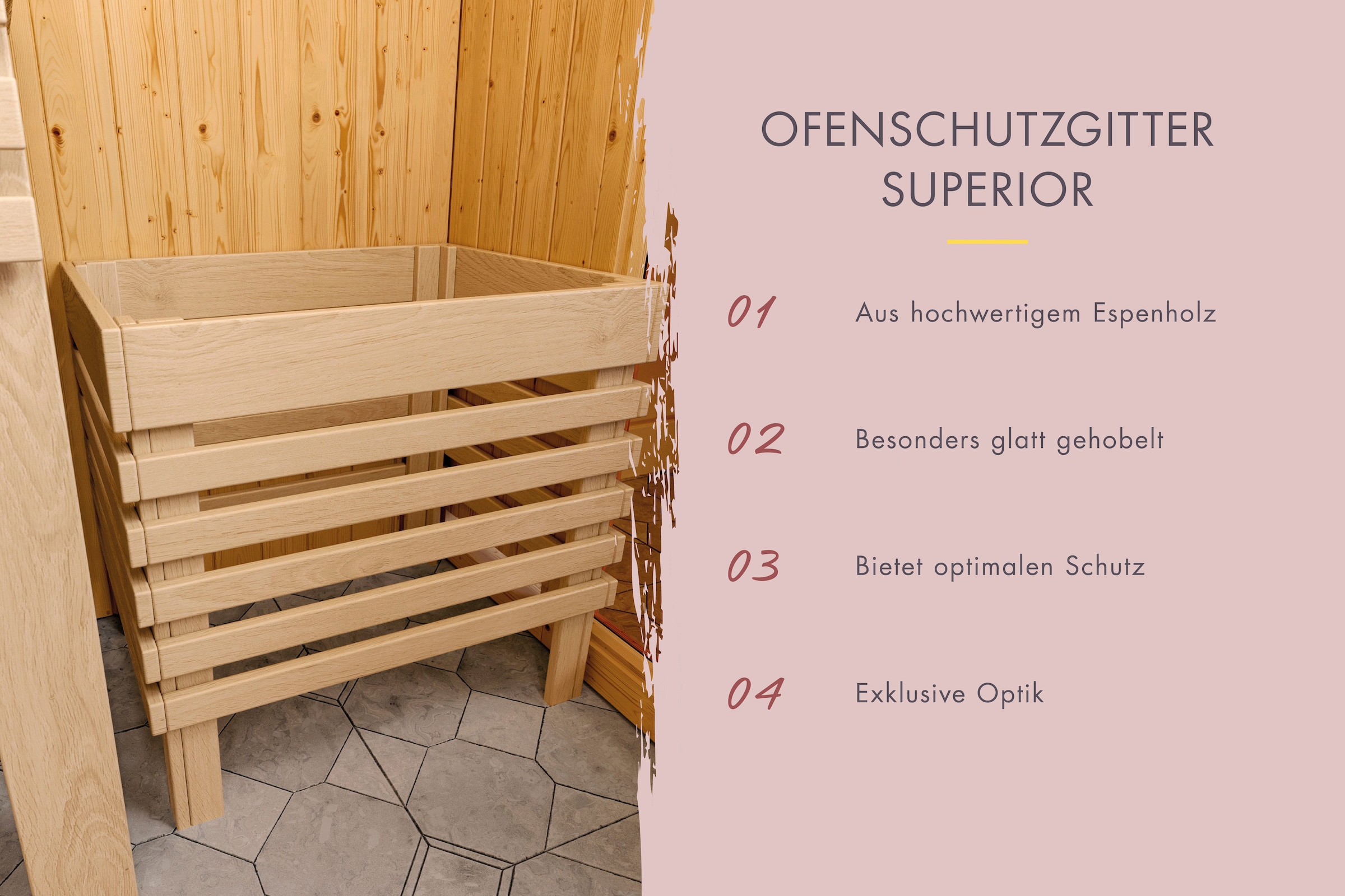 Karibu Sauna »Menja« Set,  Ofen 9 KW externe Strg easy