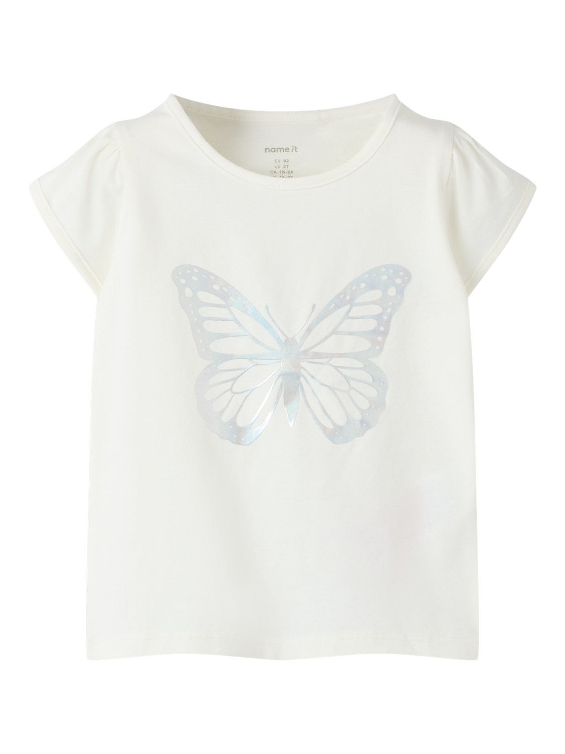 Name It T-Shirt »NMFFIPASA CAP SL TOP BOX« mit sommerlichem Schmetterlings-Druck