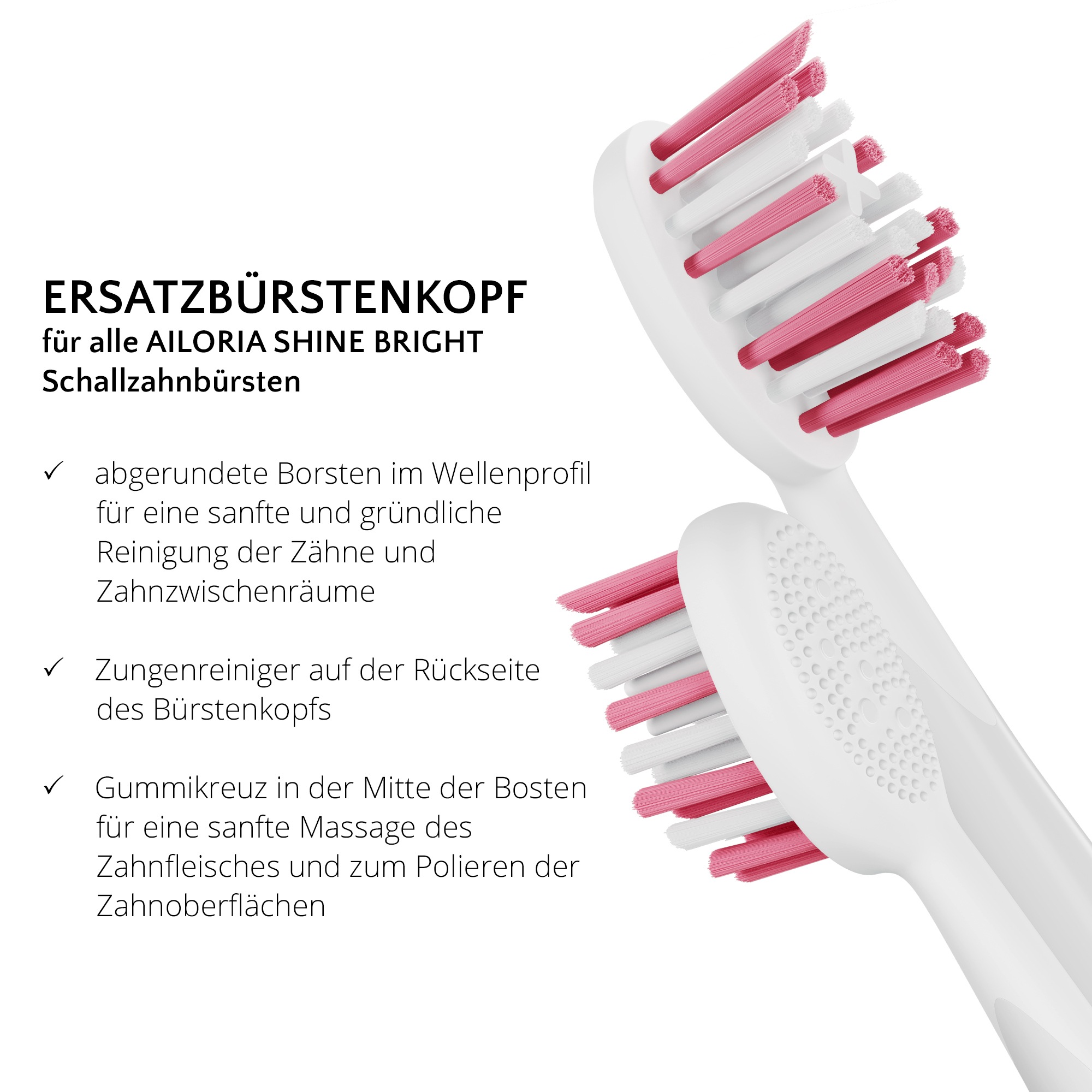 AILORIA Aufsteckbürsten »Extra Clean Ersatzbürstenköpfe 6er Set SHINE BRIGHT«