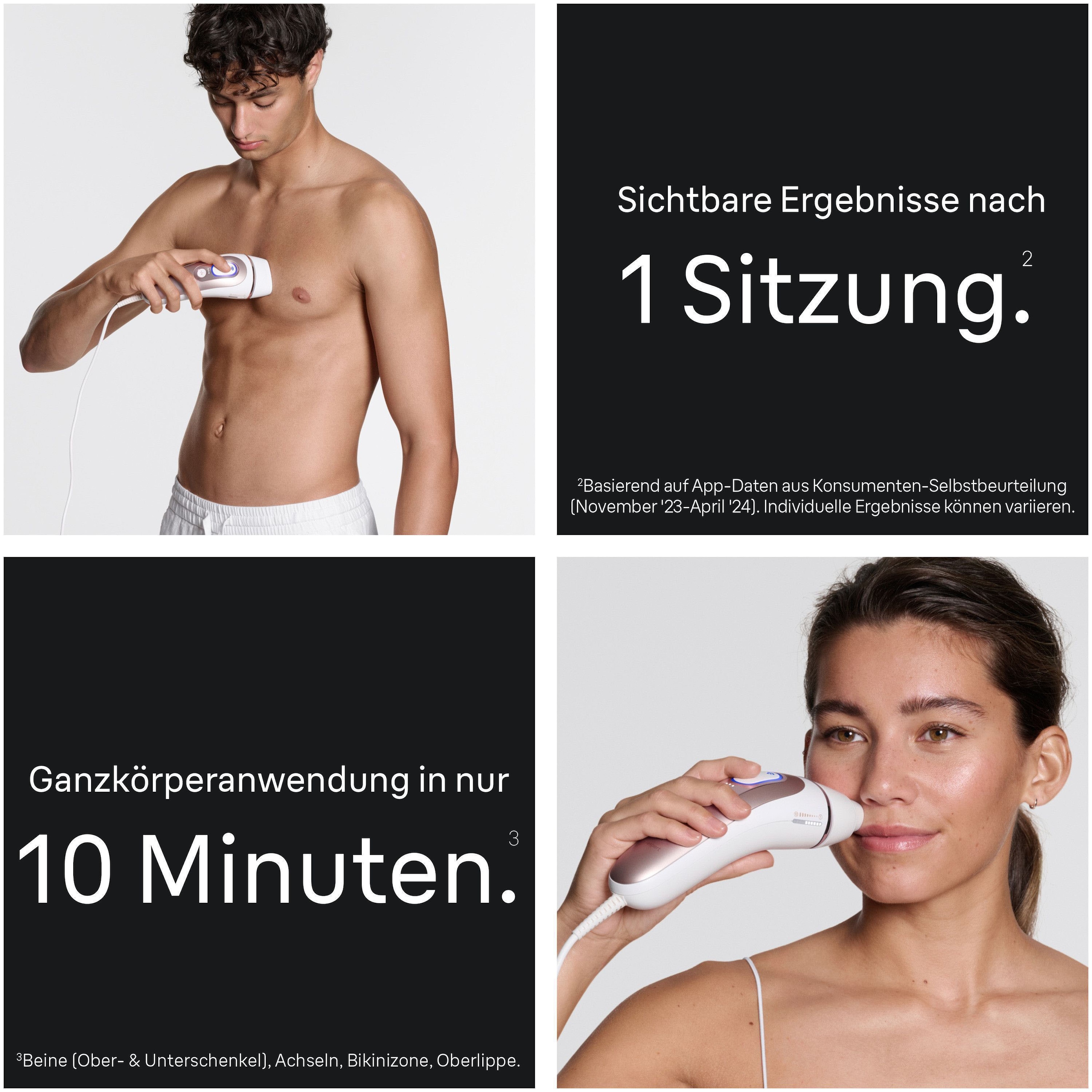 Braun IPL-Haarentferner »Braun Smart Skin i·expert PL7432« 400.000 Lichtimpulse Laser-Haarentfernung für Zuhause, Dauerhafte Haarreduzierung