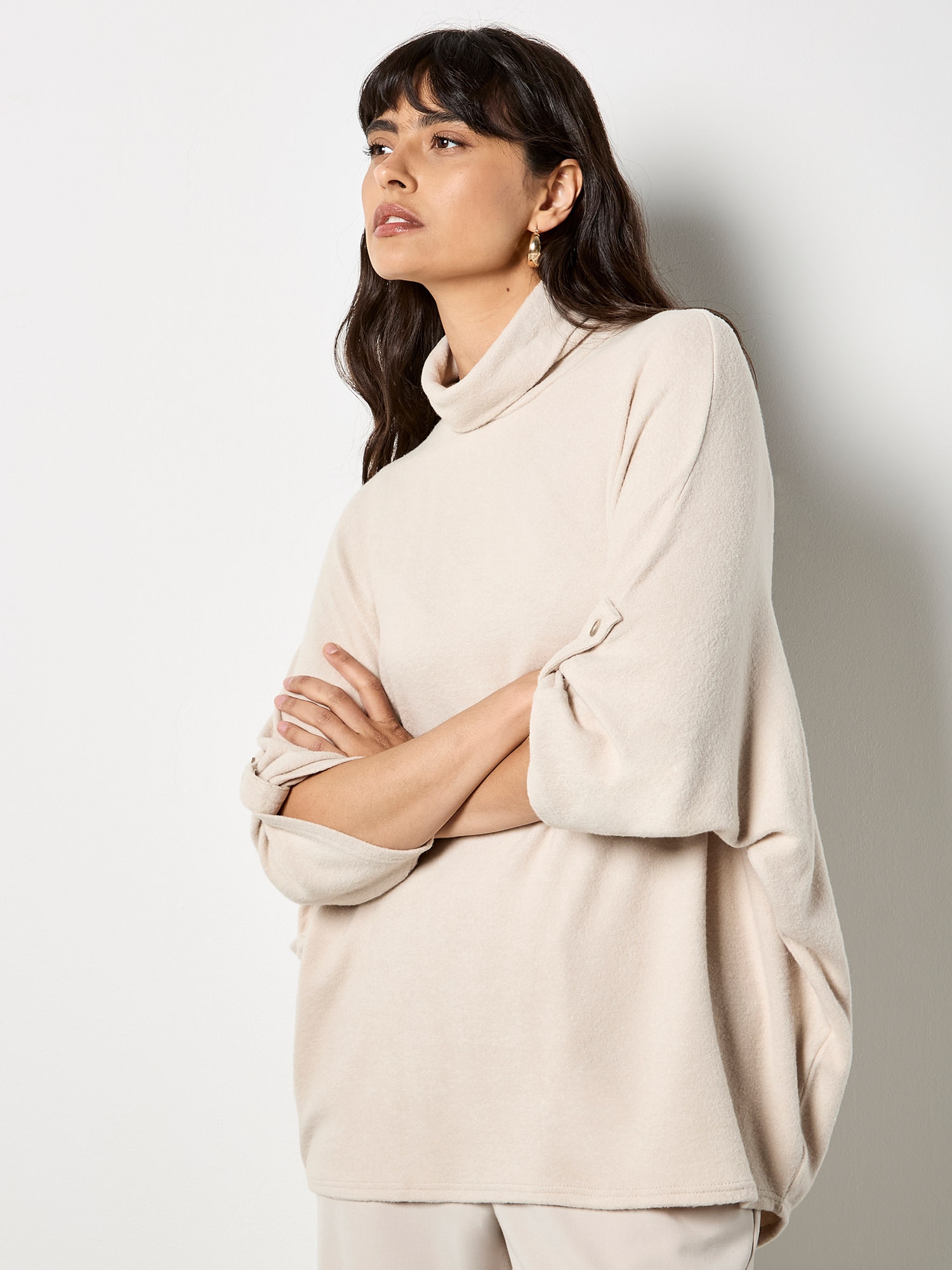 Apricot Strickpullover »Pullover« mit Krempelärmeln