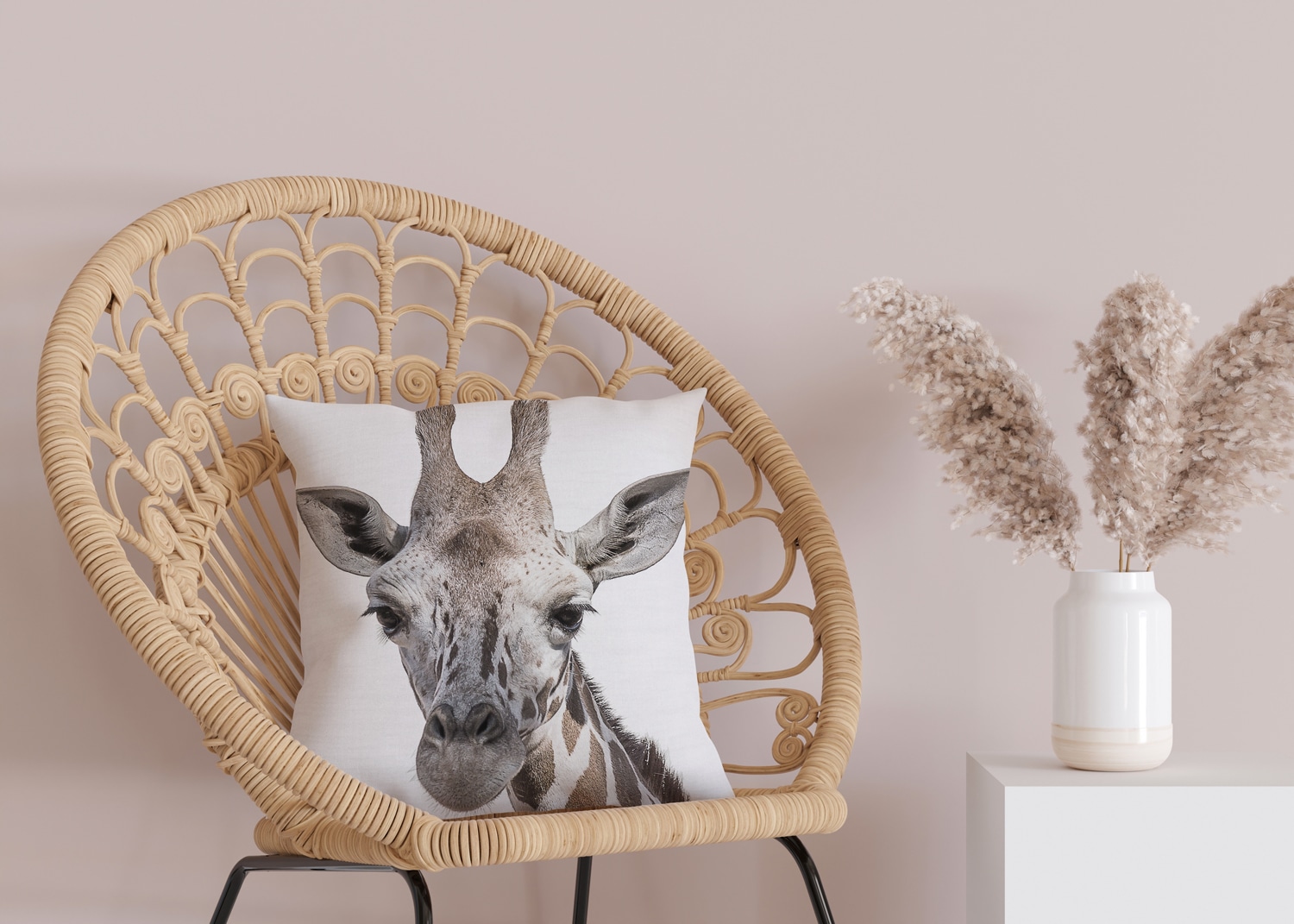 queence Dekokissen »Giraffe«, Kissenhülle mit HD Premium Druck, geruchsneutral, 40x40cm