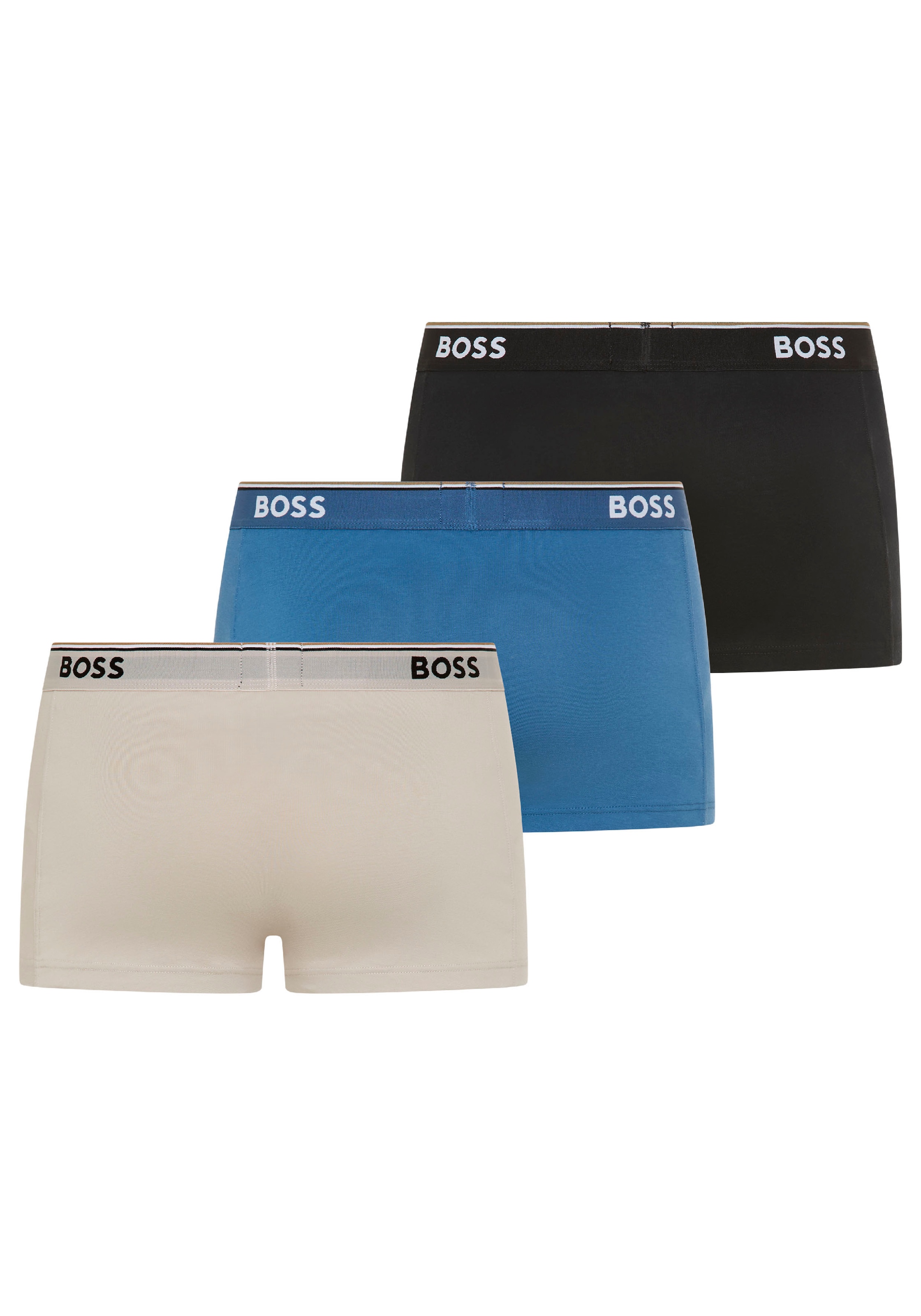 BOSS Trunk Packung, 3 Stk. aus Stretch-Baumwolle mit Logo-Bund, mittlere Bundhöhe