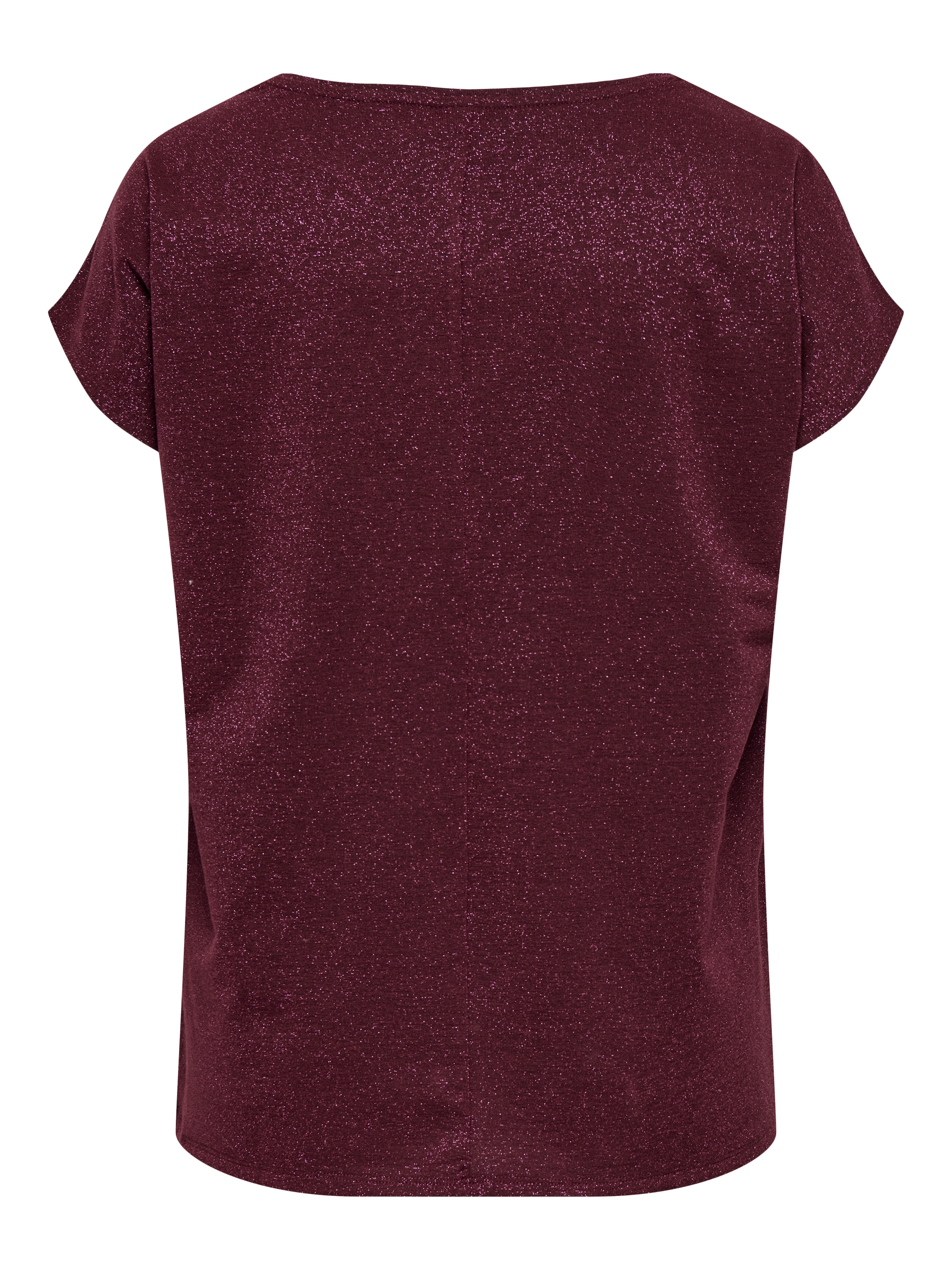 ONLY CARMAKOMA Kurzarmshirt »CARMOSTER GLITTER S/S TOP JRS NOOS« leicht glitzernde Optik