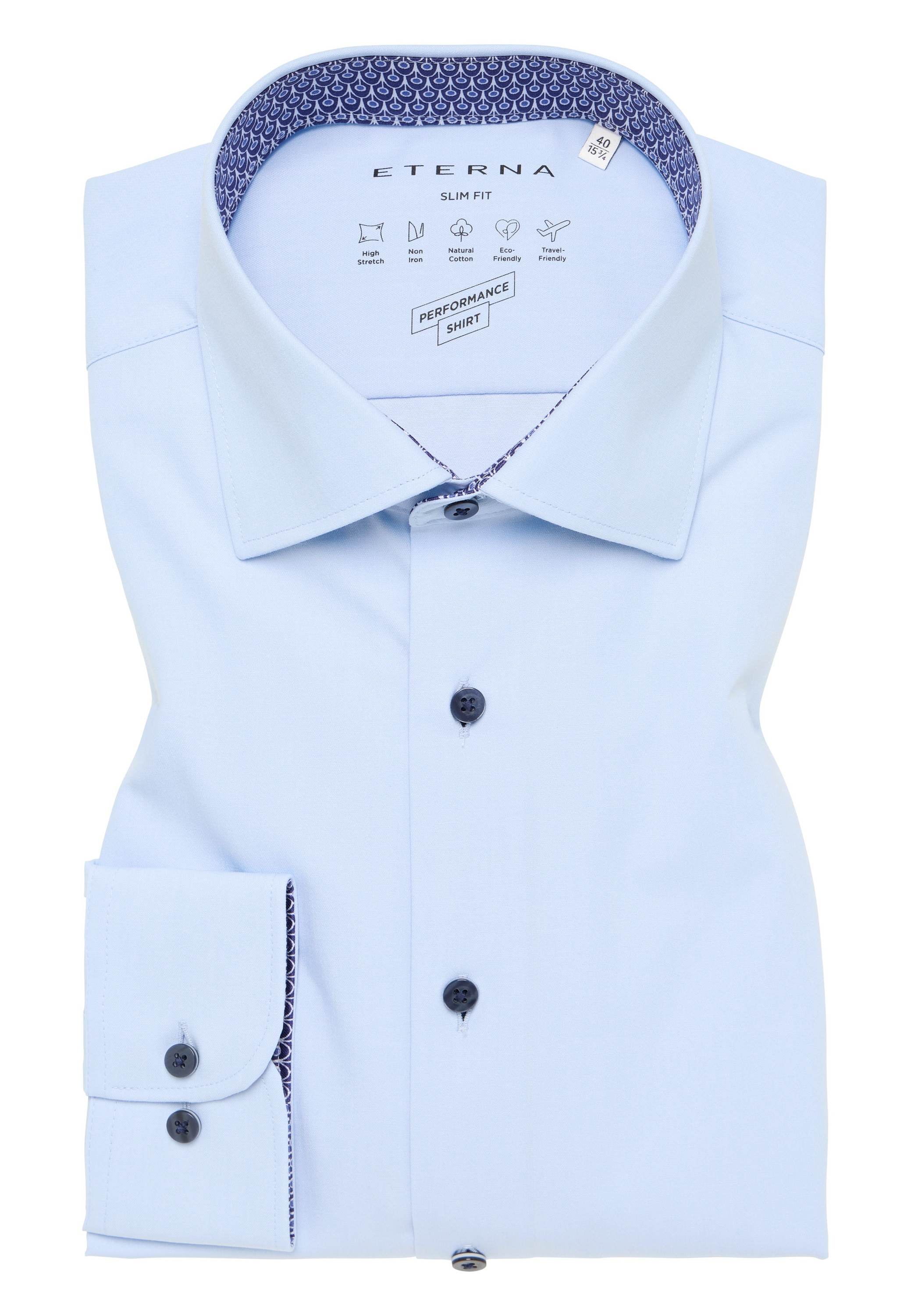 Eterna Langarmhemd »SLIM FIT« NON IRON (bügelfrei)