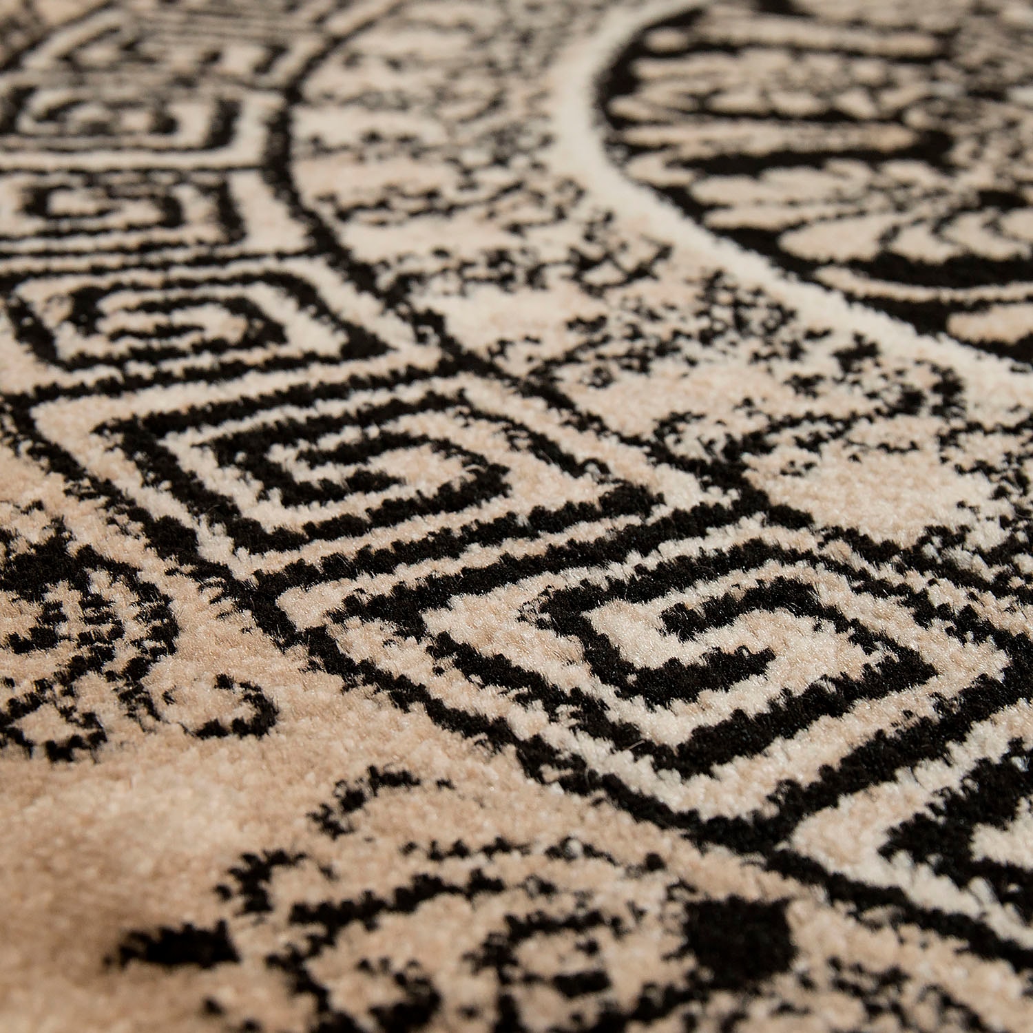 Paco Home Teppich »Tibesti 081«, rechteckig, 15 mm Höhe, Kurzflor, Mandala Muster in dezenten Farbtönen