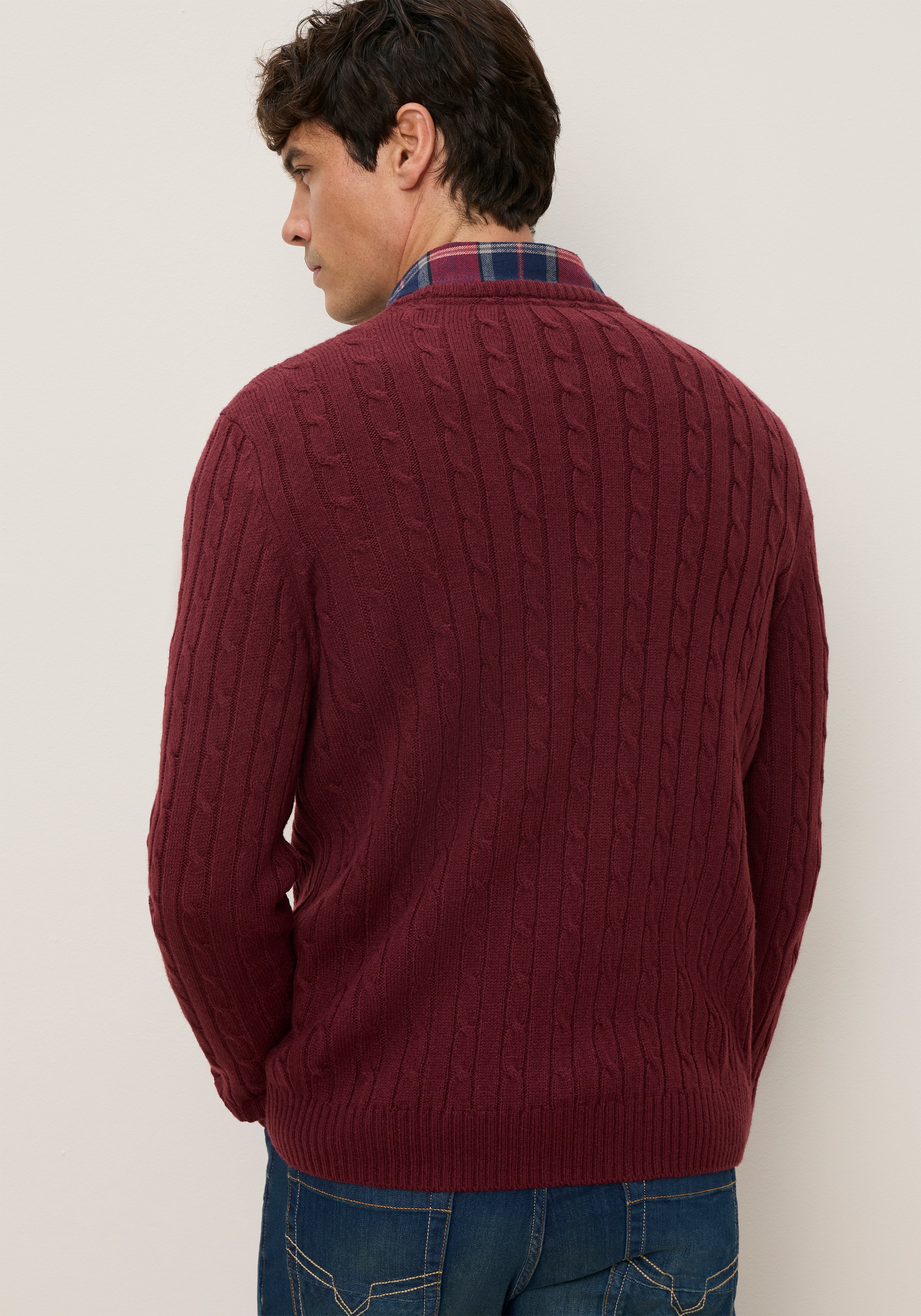 Man's World Rundhalspullover »Neue Kollektion! Highlight allover Zopfmuster!« weicher Griff, Perfekt für die kältere Jahreszeit