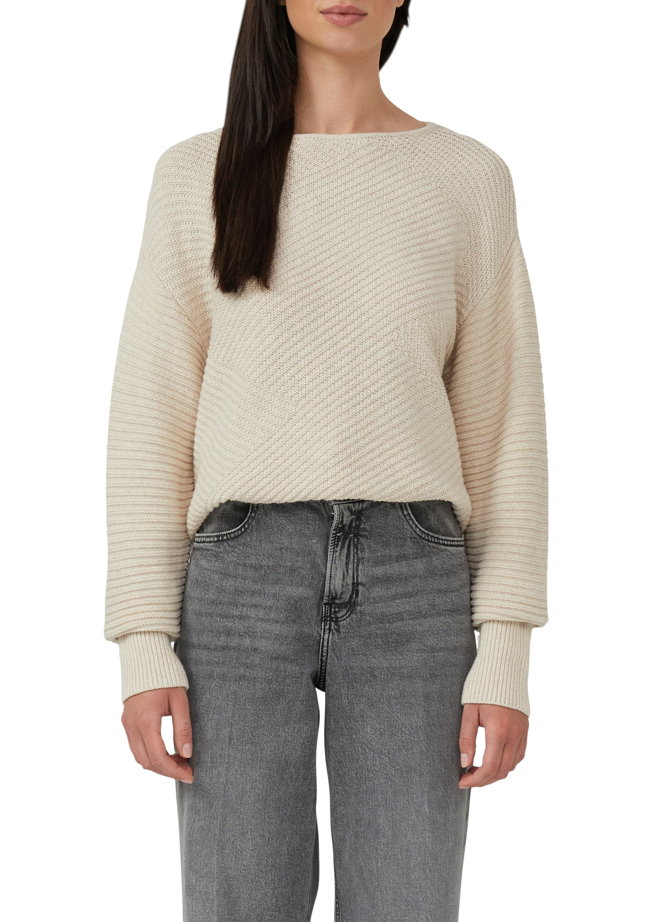 s.Oliver Strickpullover mit Strick-Muster und Rundhals