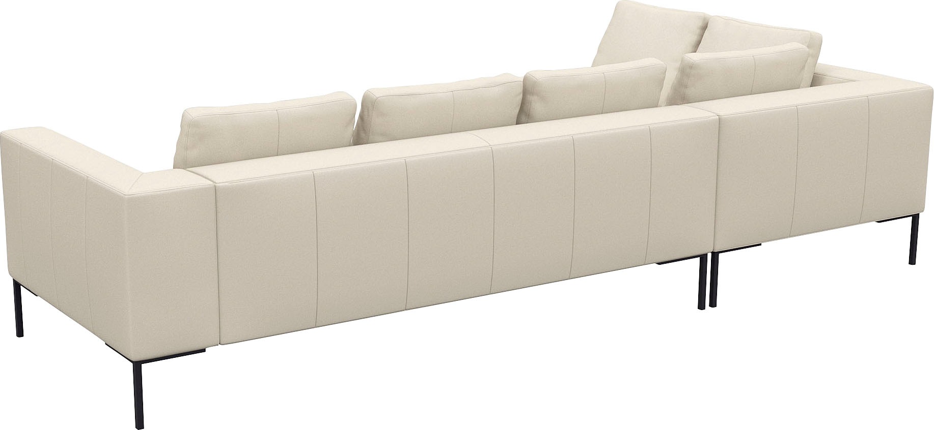 FLEXLUX Ecksofa »Loano, superbequemer Sitzkomfort durch Kaltschaum im Sitz, L-Form«, modernes Sofa, frei im Raum stellbar, lose Kissen, hoher Fuß