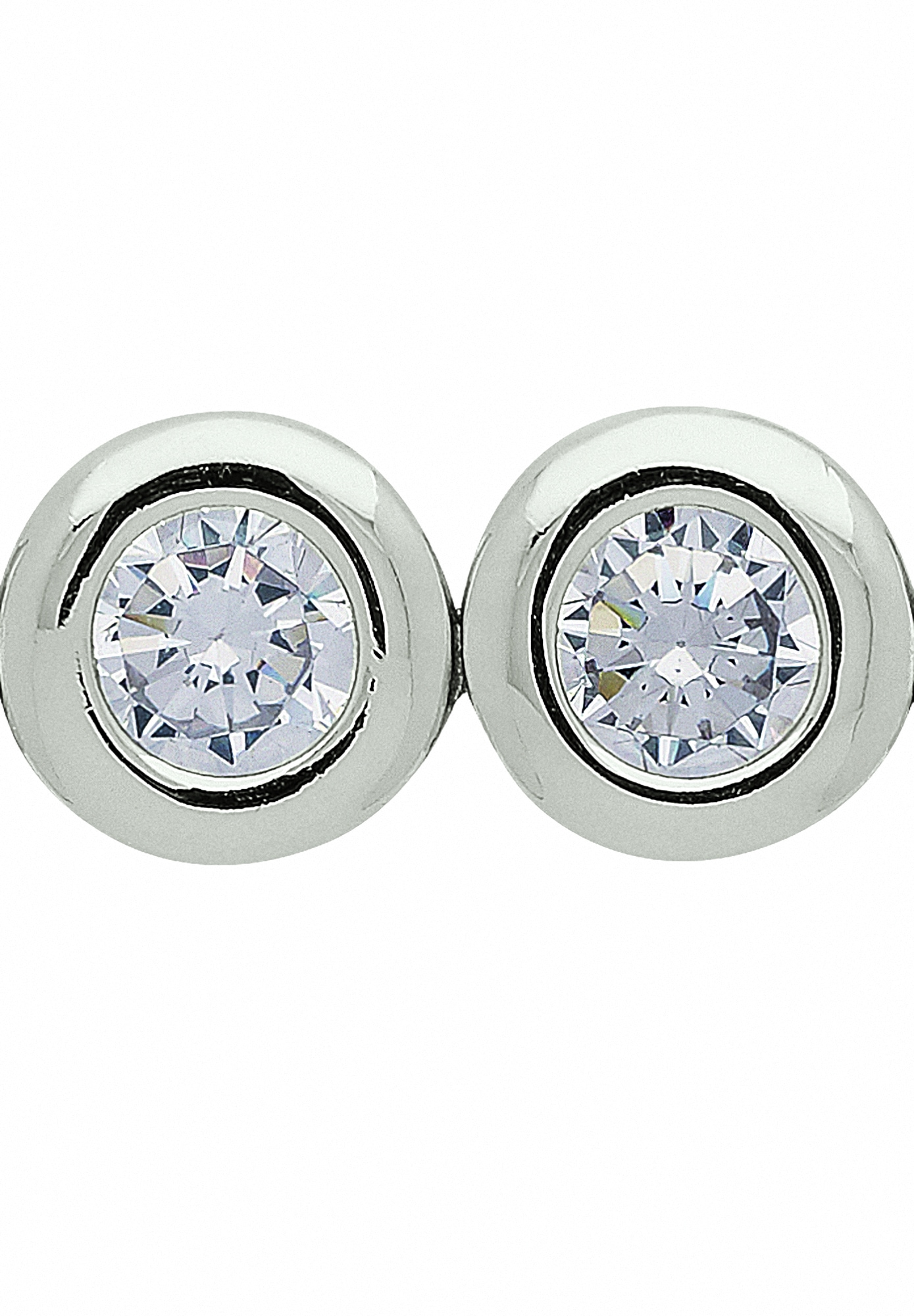 Adelia´s Silberarmband »925 Silber Armband mit Zirkonia 21 cm Ø 6,5 mm«