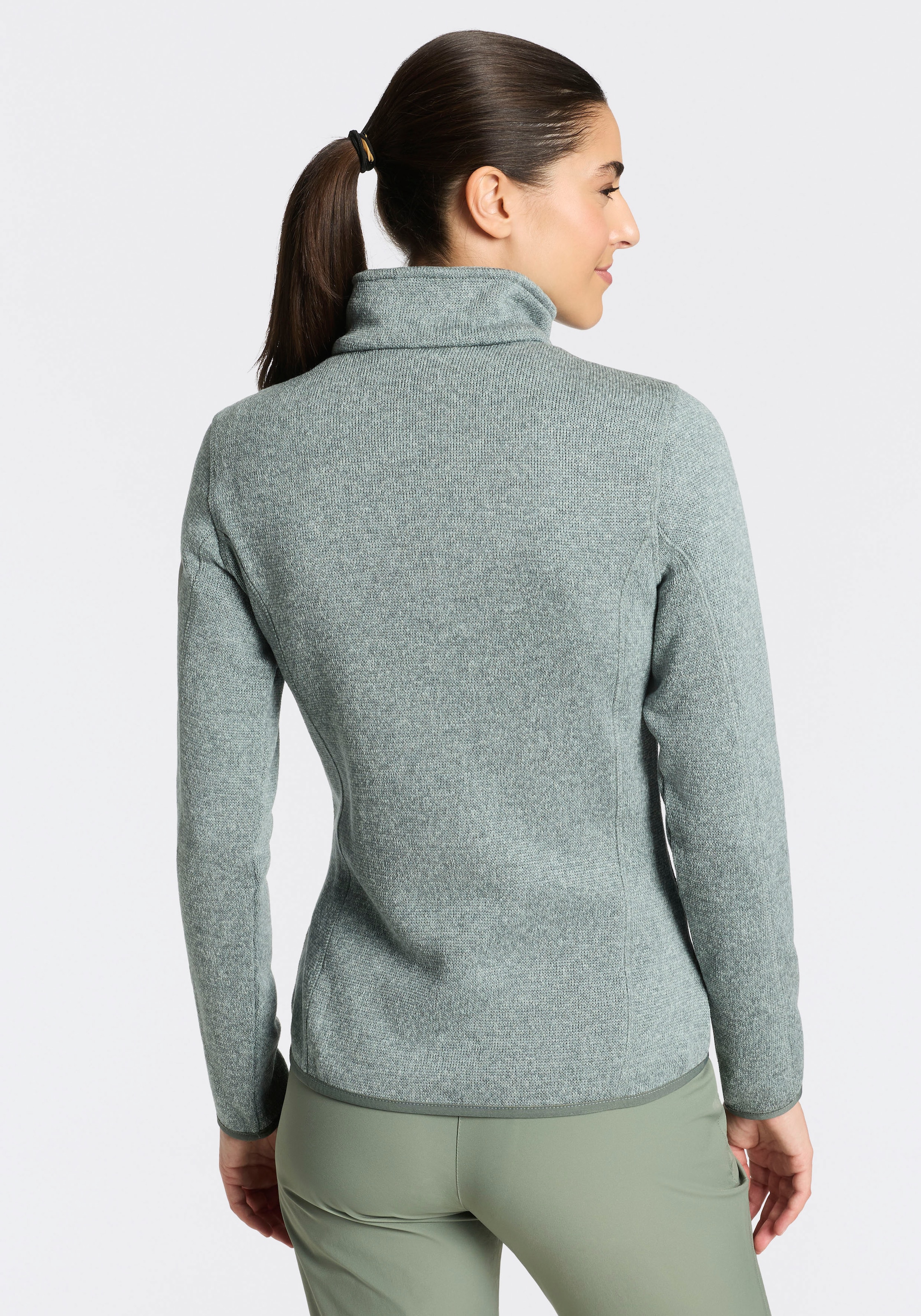 CMP Strickfleecejacke »KNITTED MELANGE FLEECE WOMAN JACKET« Wärmeisolierend & Schnell trocknend & Atmungsaktiv, Übergangsjacke