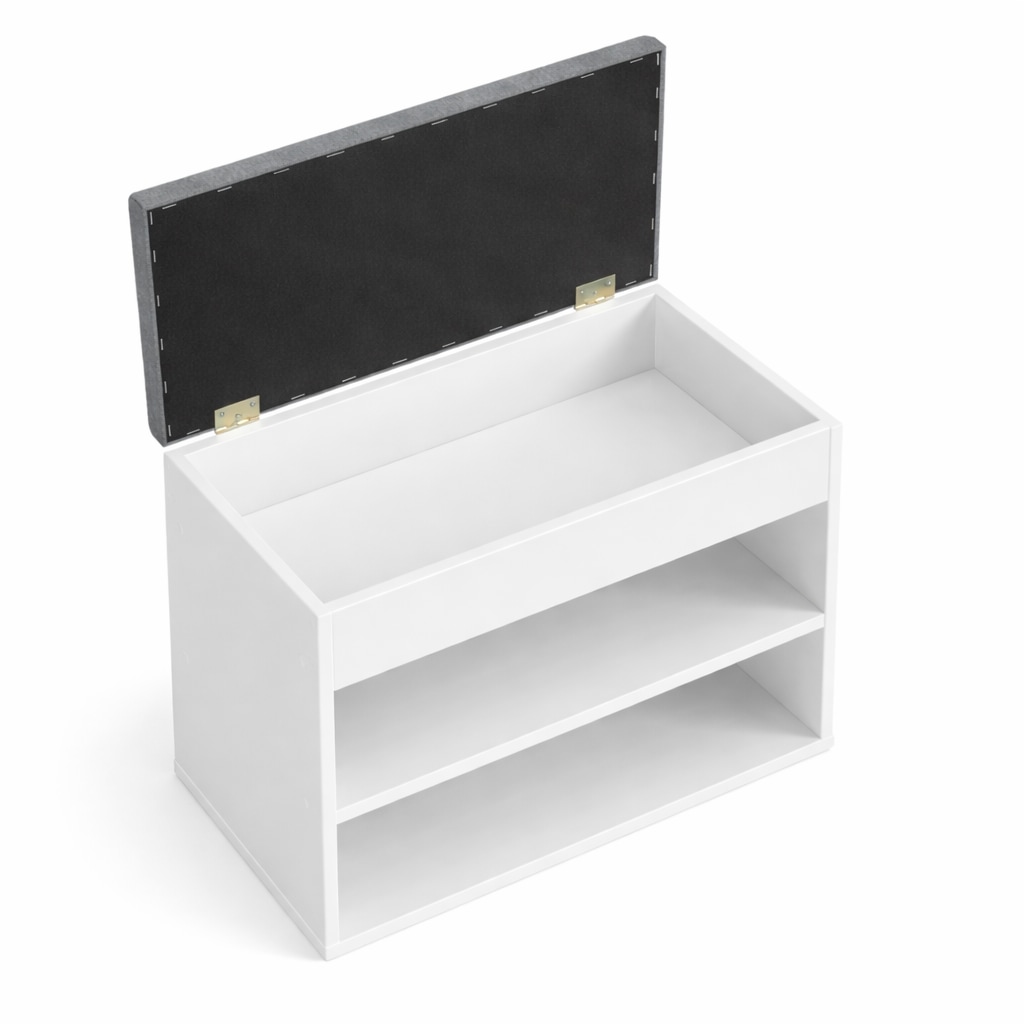 OTTO home Schuhbank »Schuchschrank 60,  Schuhregal, Schuhtruhe, Schuhkommode, Sitzbank« Inkl. bequemem Sitzkissen mit Stauraum darunter