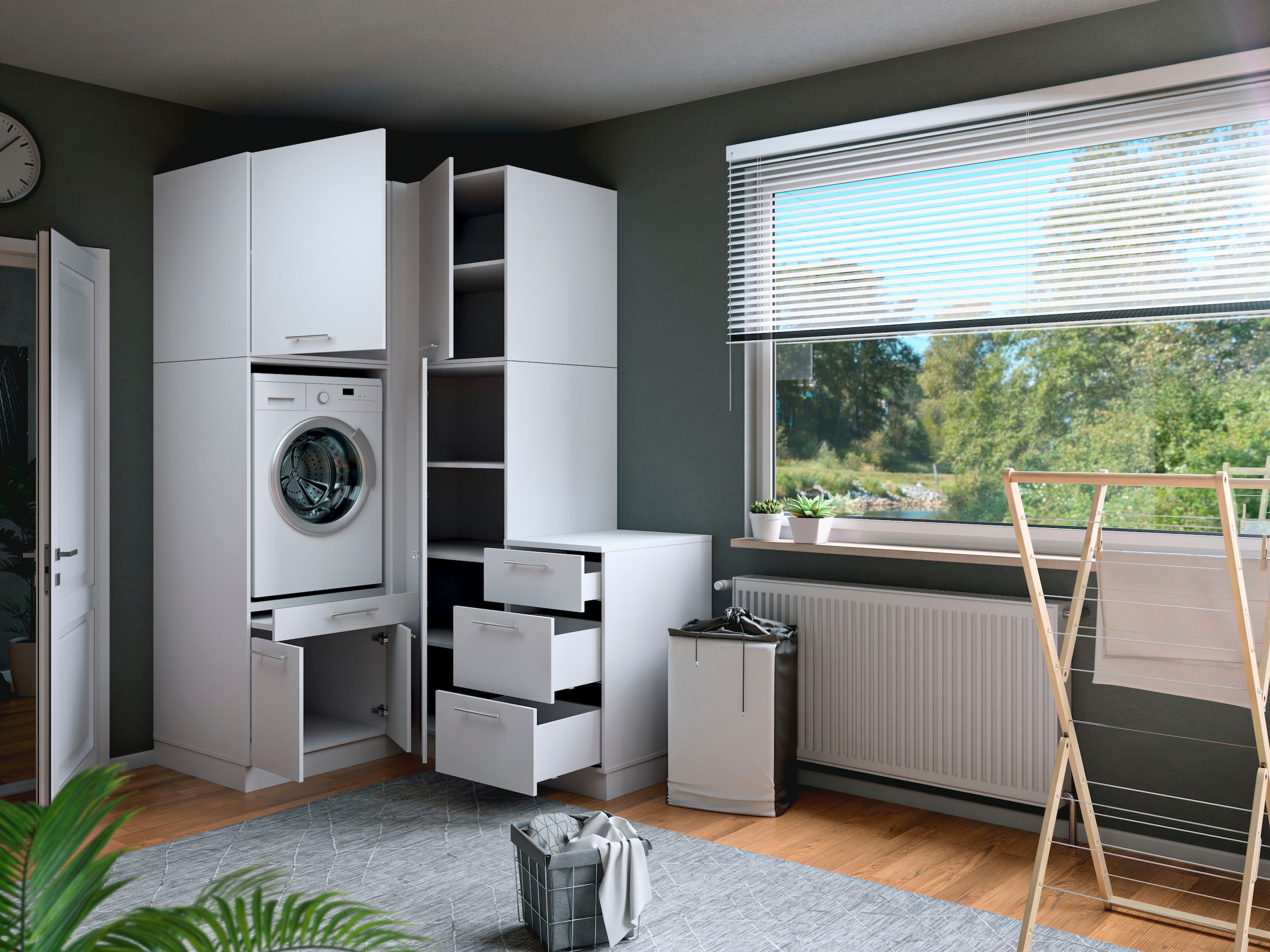 Laundreezy Mehrzweckschrank-Set »Laundreezy, 5-tlg. Mehrzweckschrank-Set B/H/T 150/238/68 cm« 5 Stk. tlg.
