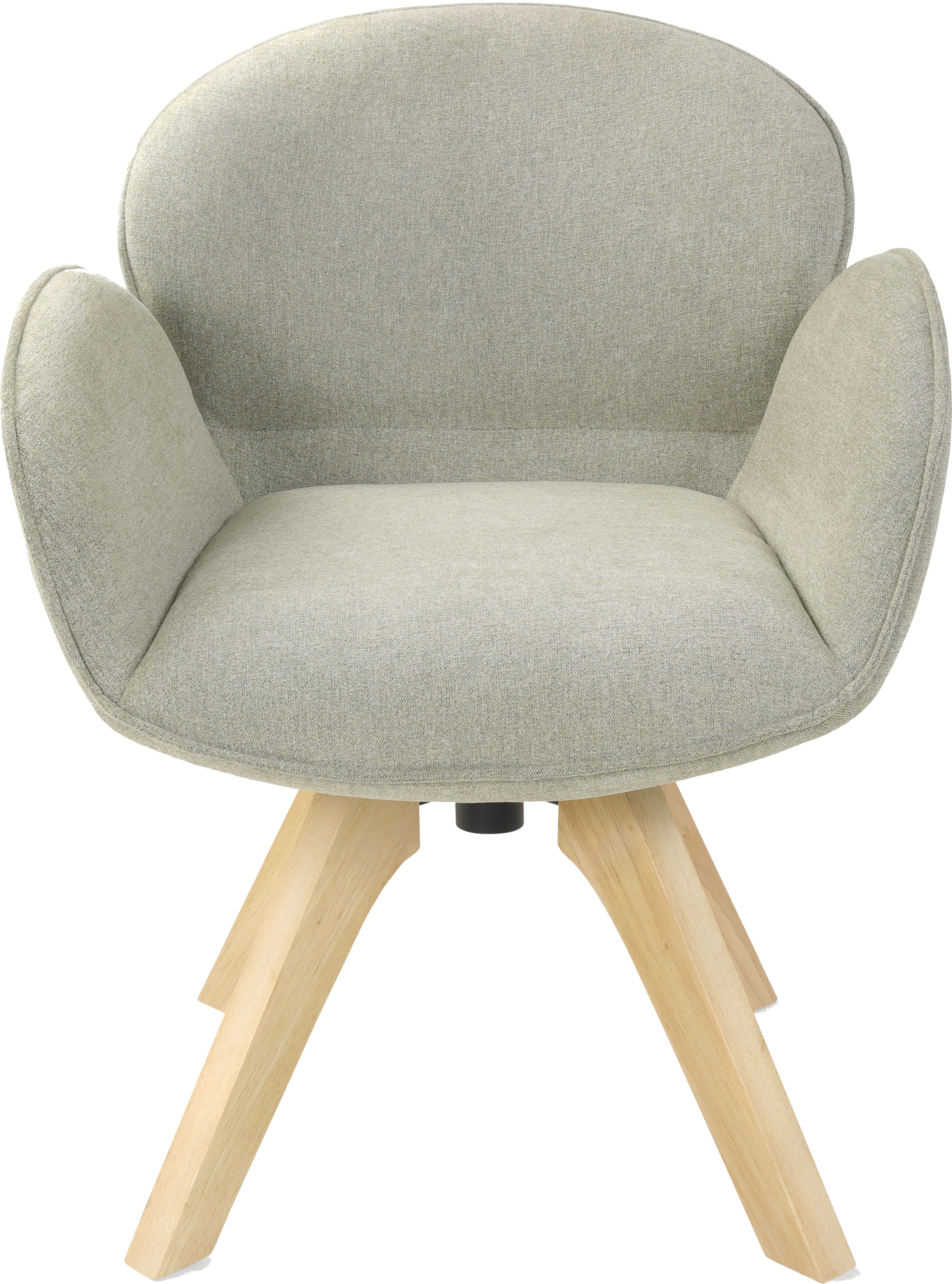 TOM TAILOR HOME Armlehnstuhl »WINGS ARMCHAIR«, (Set), 2 St., Chenille, mit Armlehnen, drehbar, Rückholfunktion, Massivholzgestell
