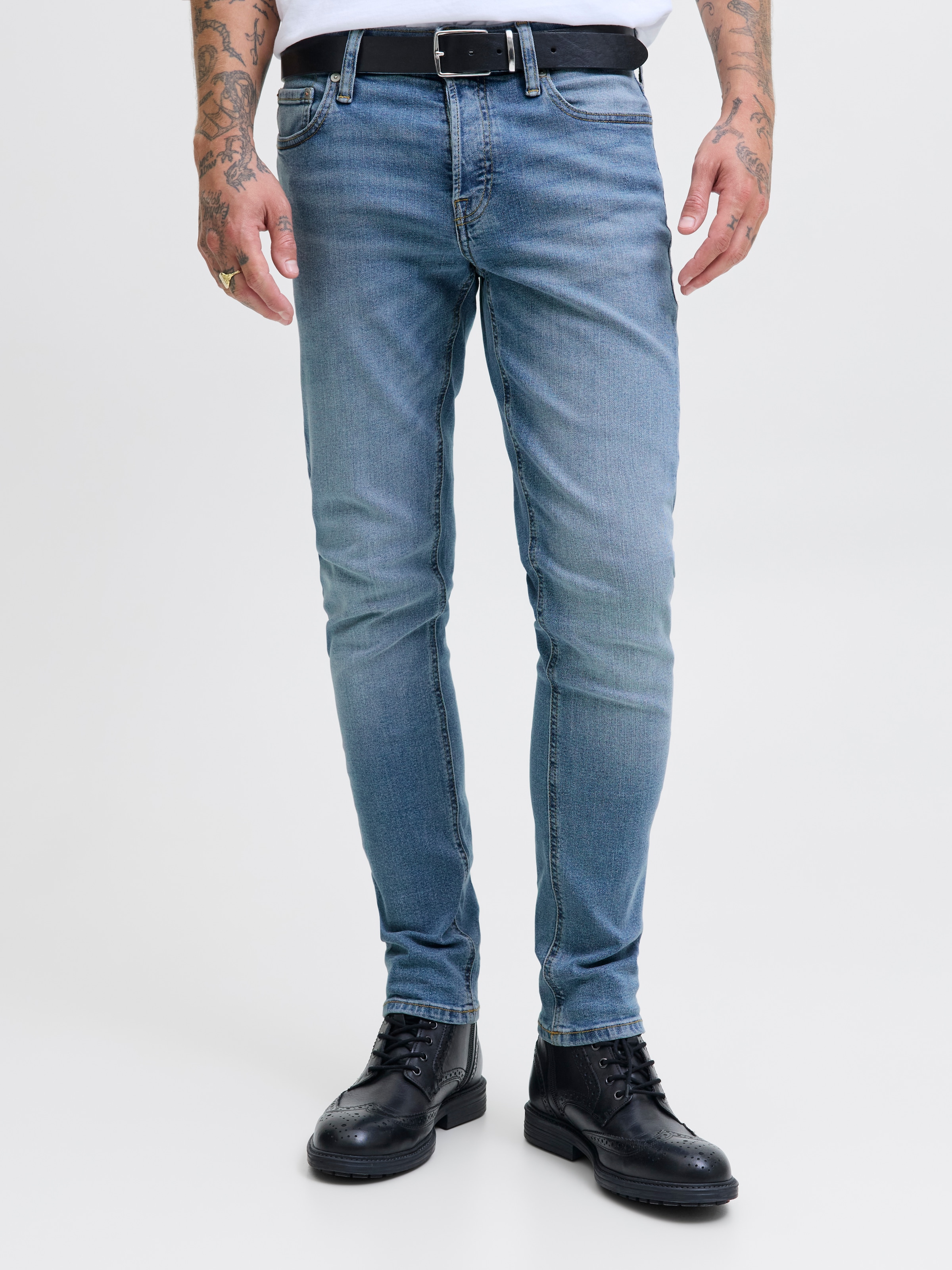 Jack & Jones Slim-fit-Jeans »JJIGLENN Jeans mit schmaler Beinform und Stretch für Komfort« Baumwollmischung, slim fit
