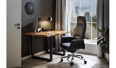 SalesFever Schreibtisch, echte Baumkante, Home office Laptoptisch kaufen