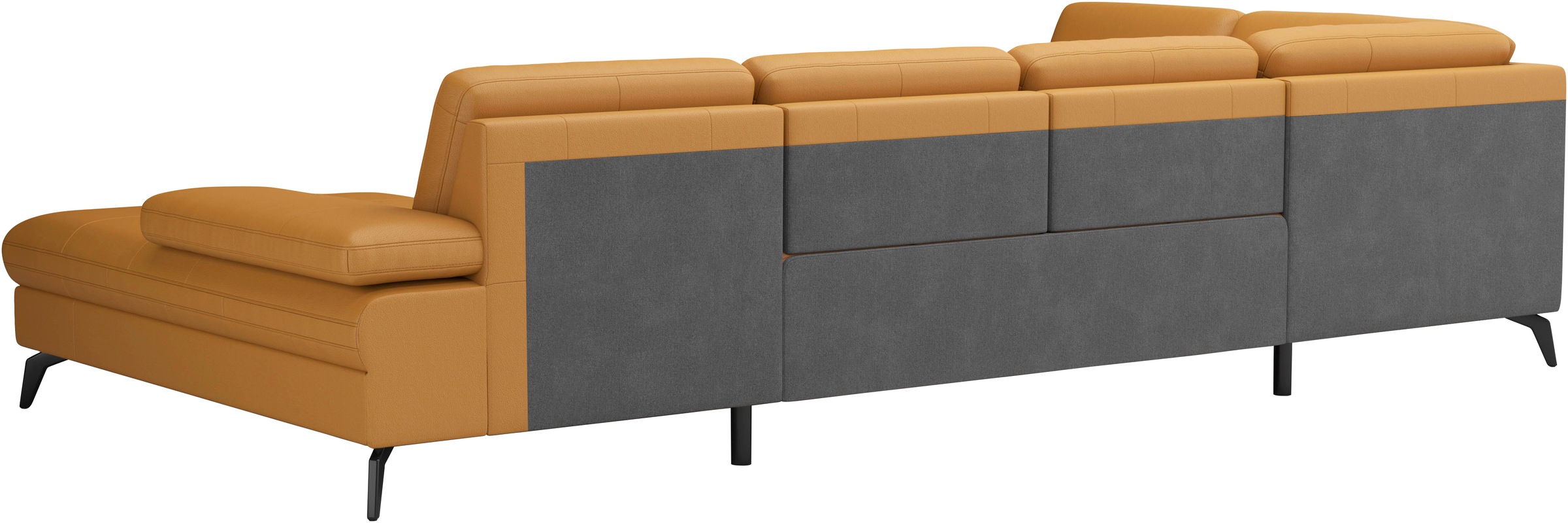 sit&more Wohnlandschaft »Morris U-Form, inkl. Sitztiefenverstellung«, wahlweise mit Armteilverstellung, Bettfunktion & Bettkasten