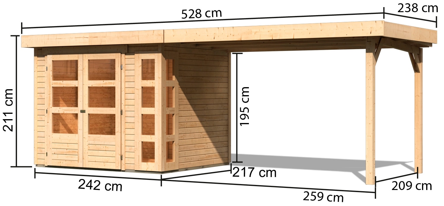Karibu Gartenhaus »Nordsee 3«