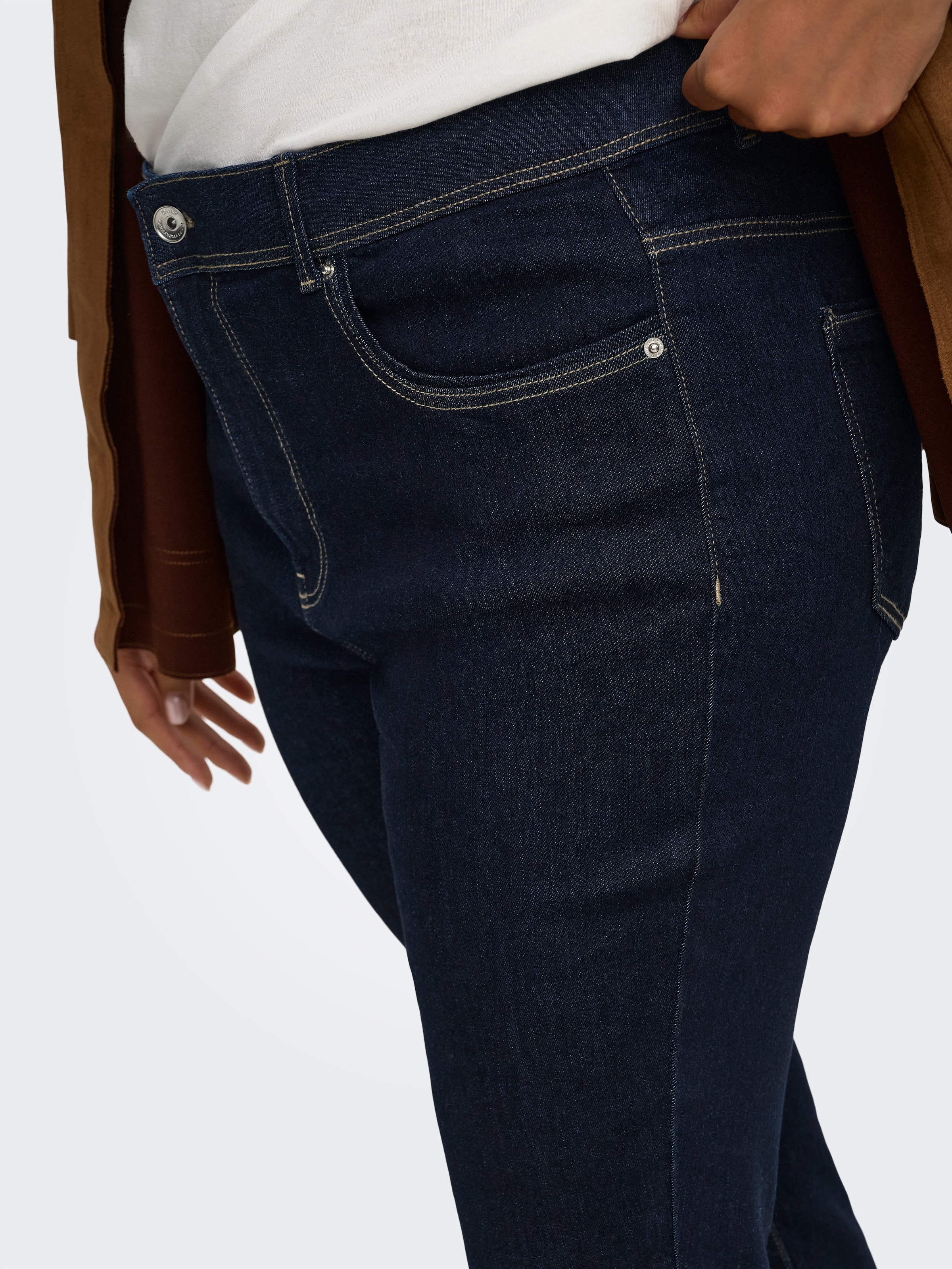 ONLY CARMAKOMA Skinny-fit-Jeans »CARSALLY REG SK RINSE DNM PIM NOOS« Materialmix, skinny fit, Regular Waist