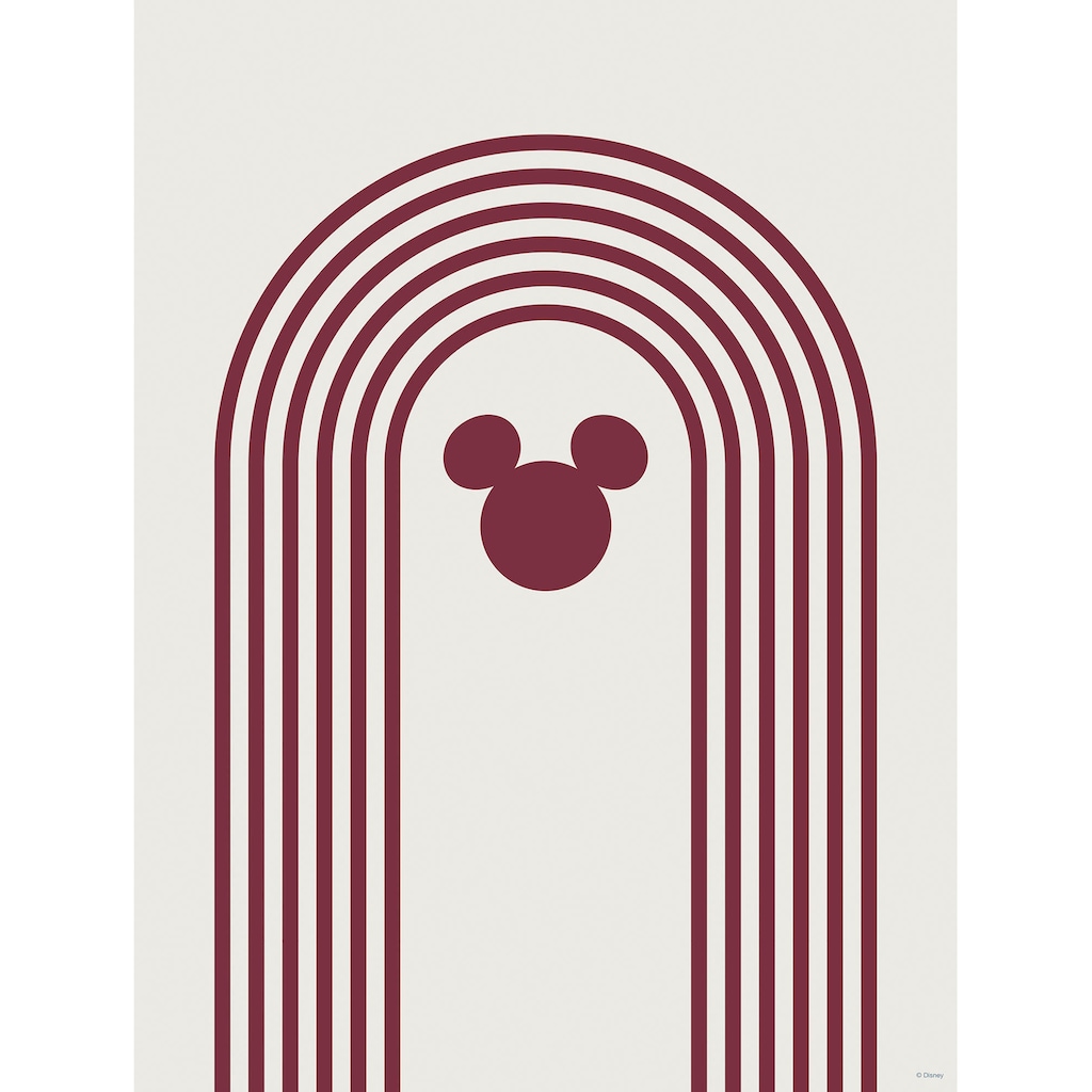 Komar Wandbild »Minimal Mickey«, (1 St.), Deutsches Premium-Poster Fotopapier mit seidenmatter Oberfläche und hoher Lichtbeständigkeit. Für fotorealistische Drucke mit gestochen scharfen Details und hervorragender Farbbrillanz.