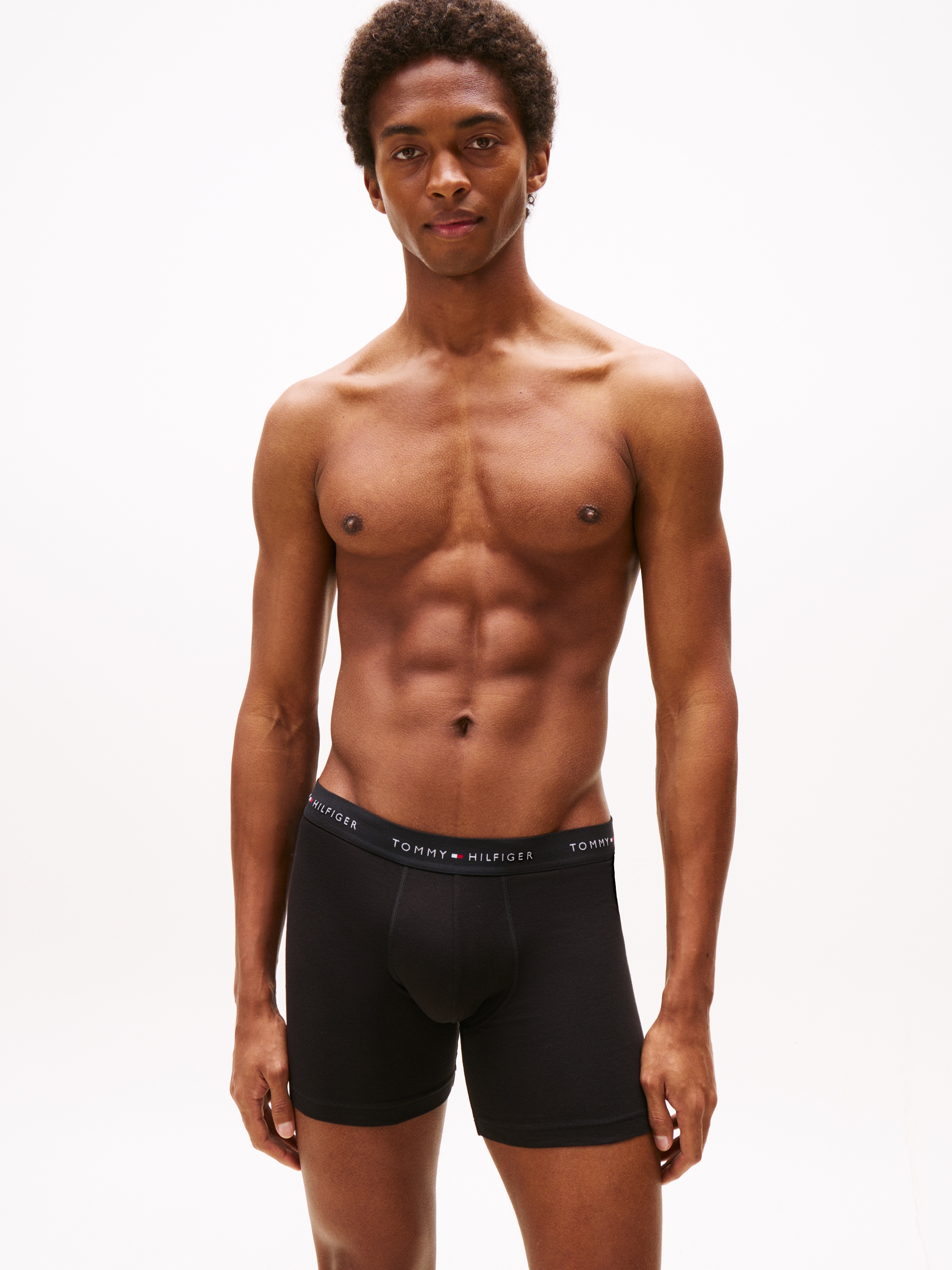 Tommy Hilfiger Underwear Boxershorts »3P BOXER BRIEF DTM«, (3 St.), mit langem Bein, elastischer Bund