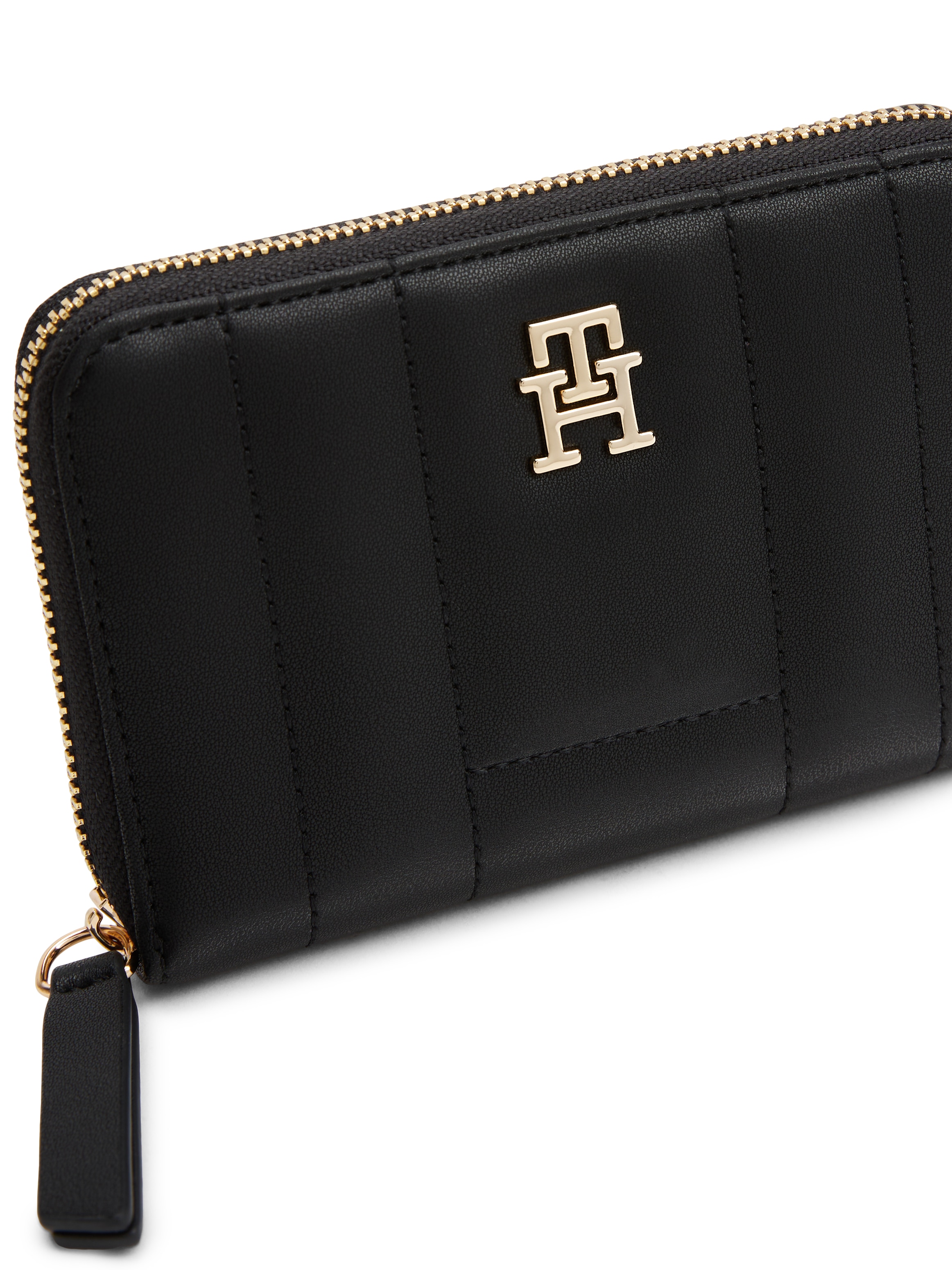 Tommy Hilfiger Geldbörse »TH FEMININE MED ZA«, Damen Geldbeutel, Portemonnai mit TH-Schmuckelement
