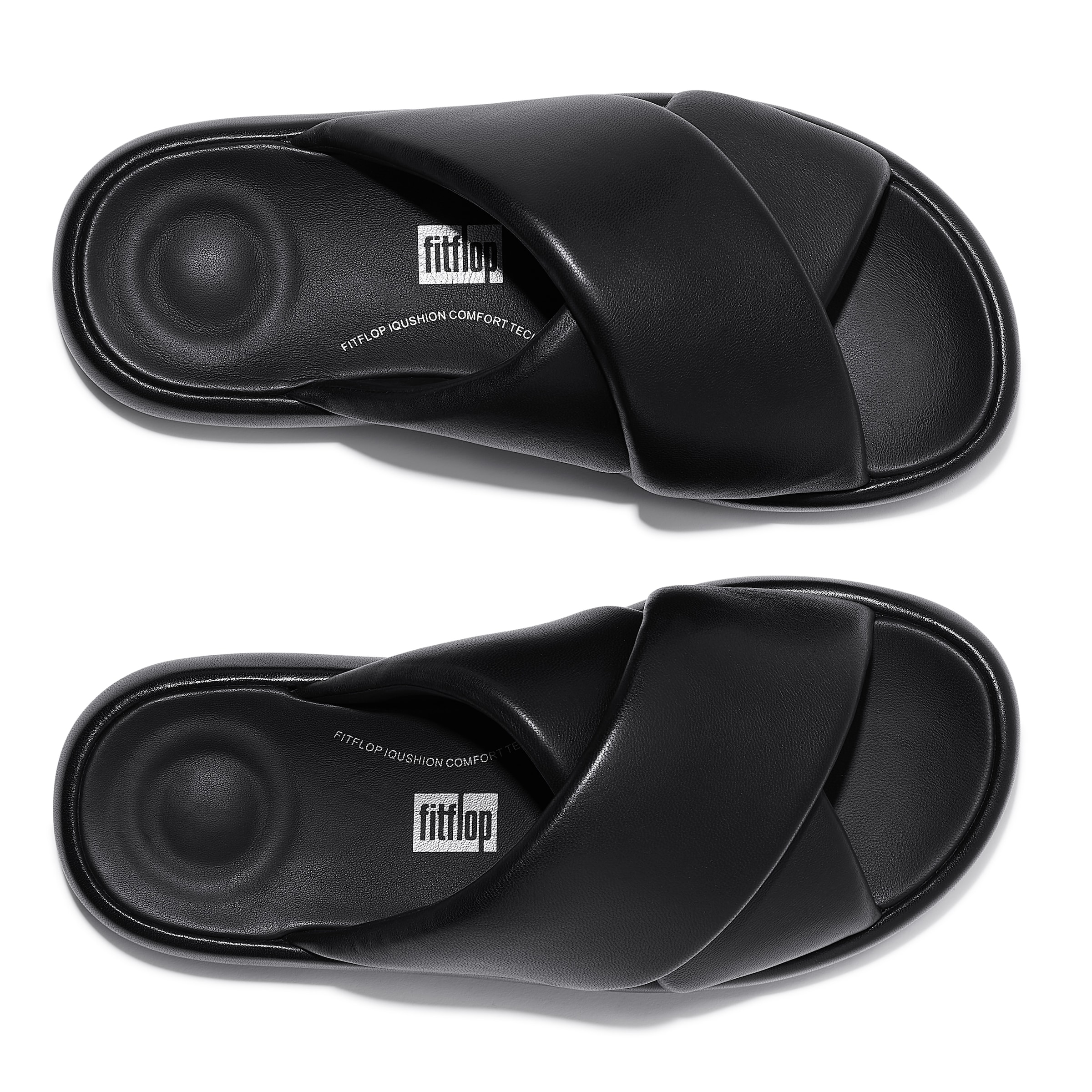 Fitflop Pantolette »iQUSHION D-LUXE«, Flats, Sommerschuh mit gepolsterter Innensohle