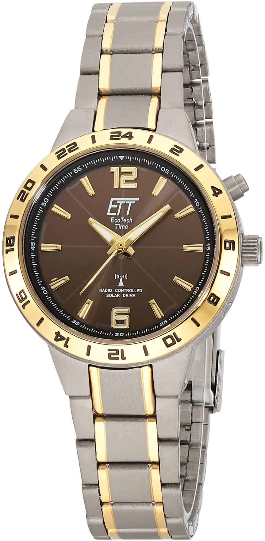 Funkuhr »Titan Basic, ELT-11448-21M«, Armbanduhr, Damenuhr, Solar