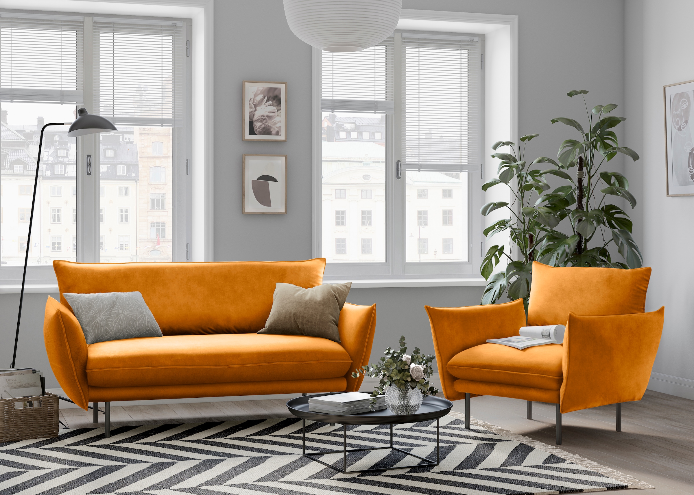 andas Sessel »Stine Cocktailsessel«, Besonderes Design durch Kissenoptik und Keder, by Morten Georgsen