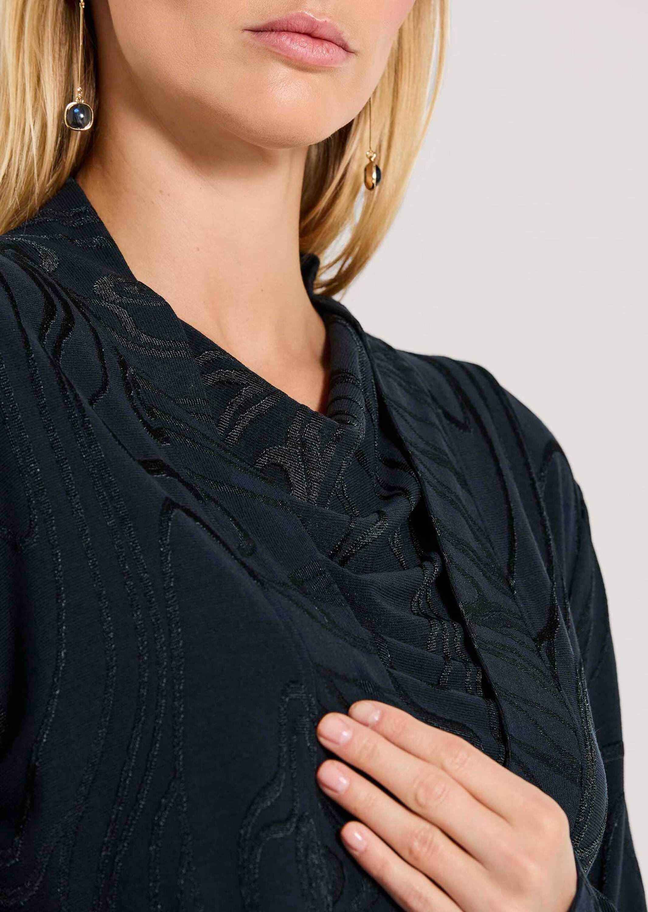 MADELEINE Langarmshirt »Shirtjacke Elegante Jersey-Jacke mit Schalkragen«