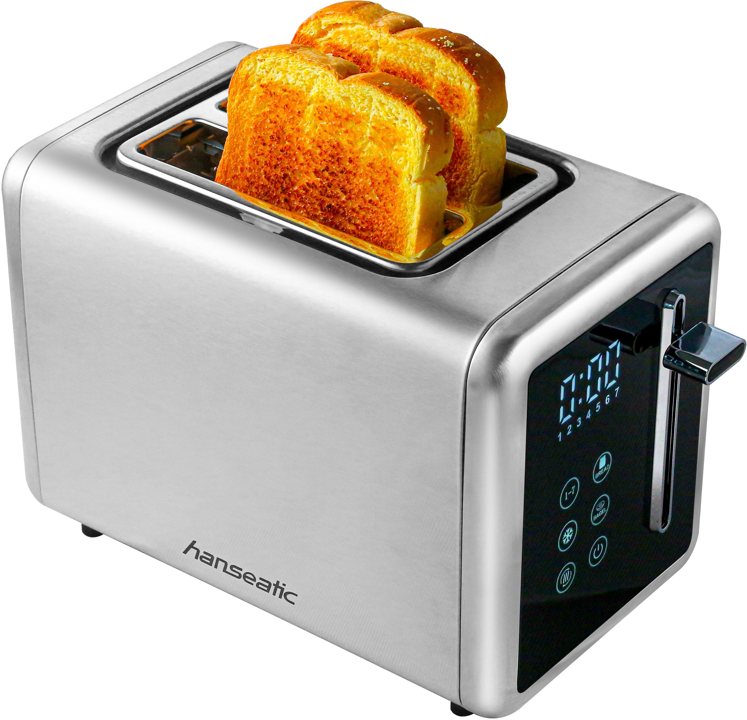 Hanseatic Toaster »HT9007BD« 2 kurze Schlitze 900 W in silberfarben