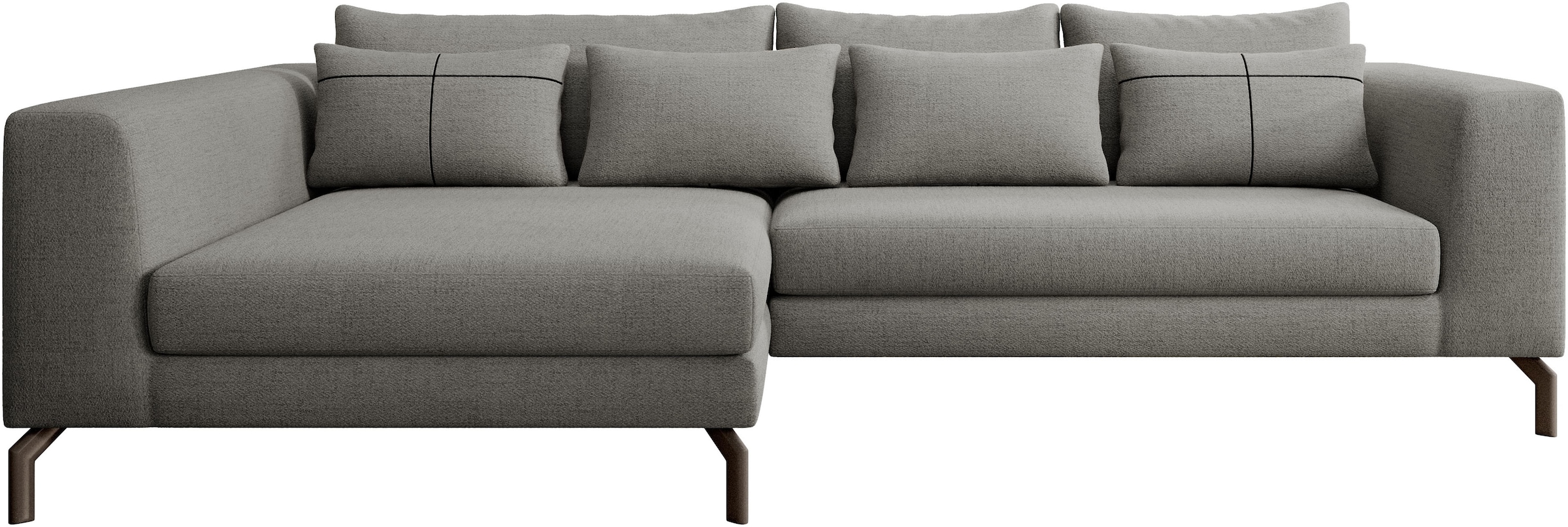 Inosign Ecksofa »Cross in grau, Größe B/H/T: 284 cm x 82 cm x 172 cm