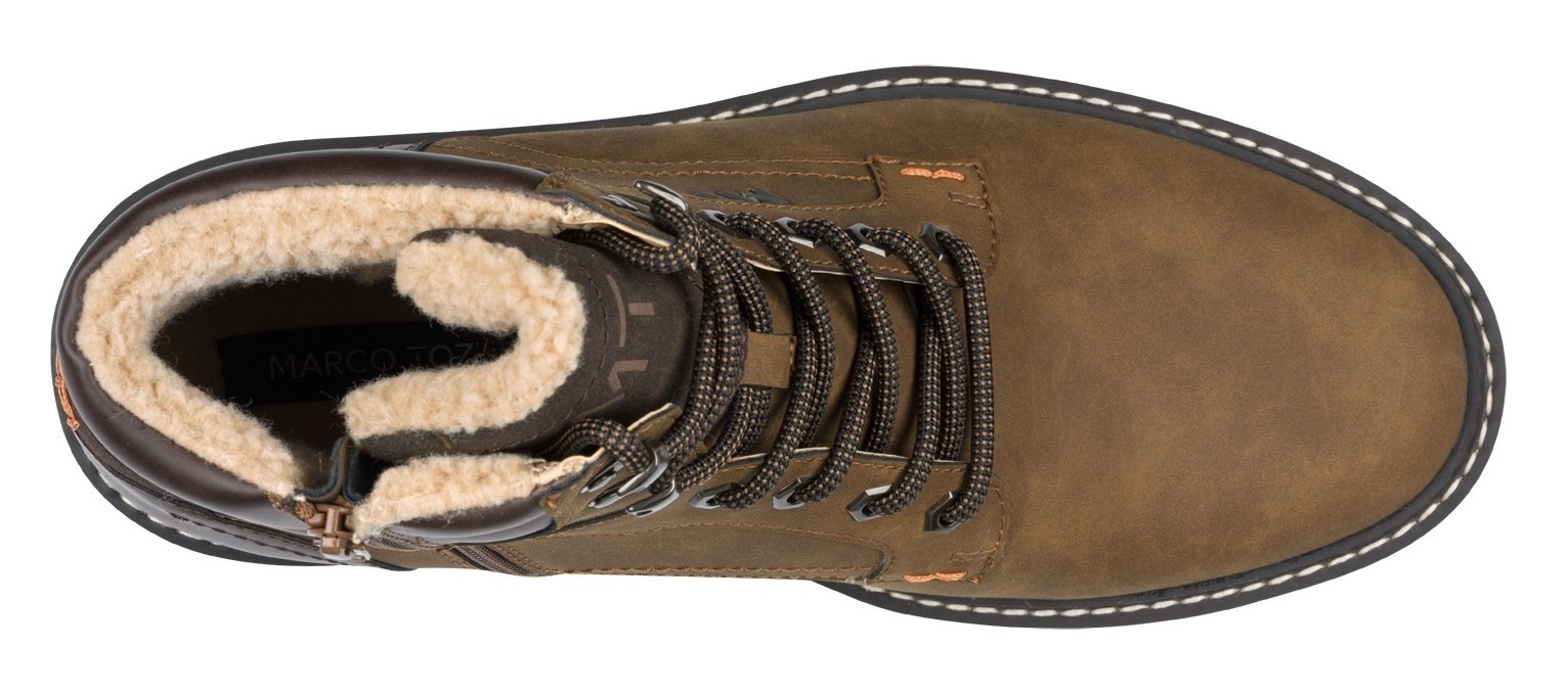 MARCO TOZZI Winterboots  , Blockabsatz, Outdoorschuh, Schnürboots mit Tex-Ausstattung
