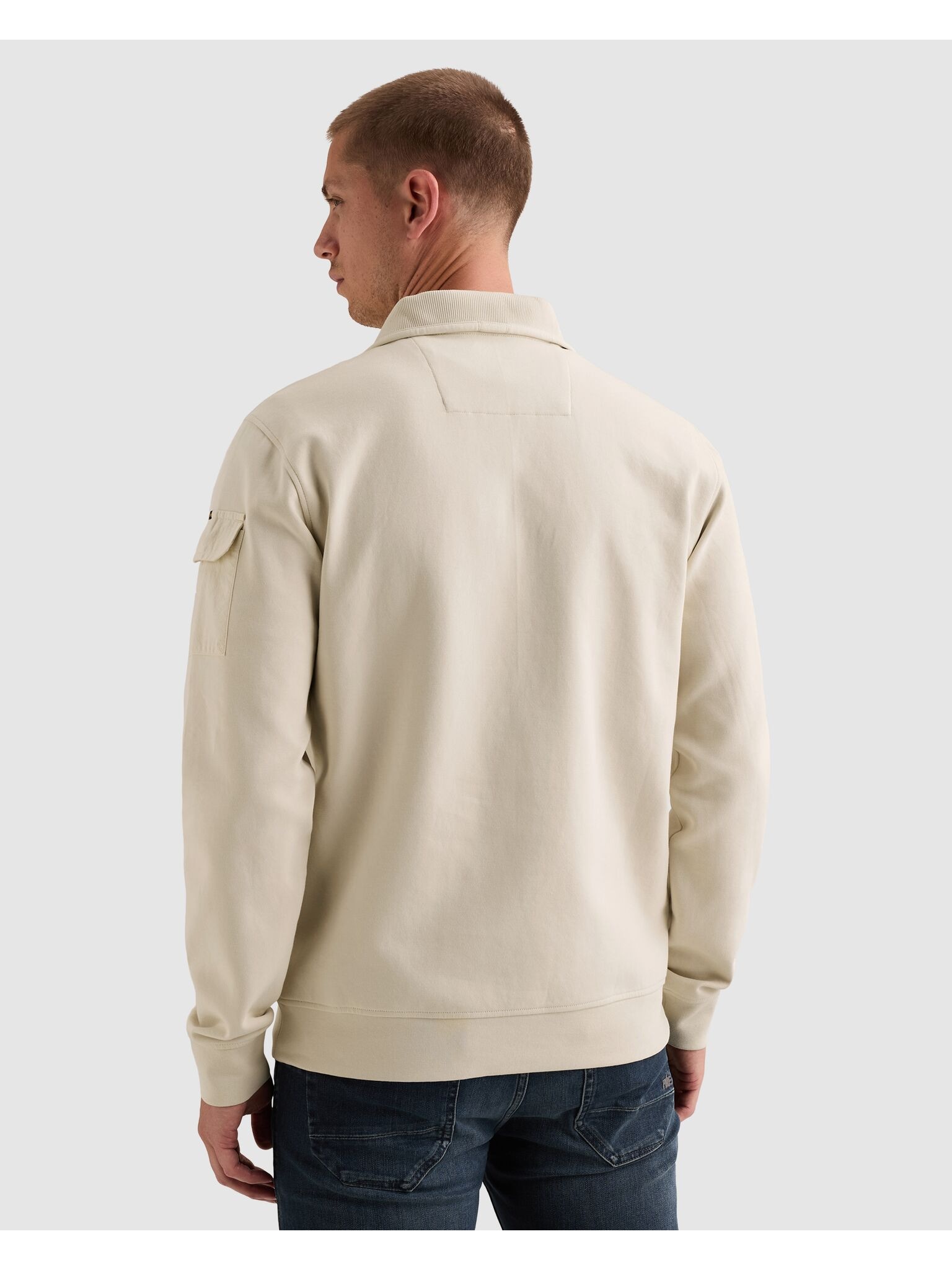 PME LEGEND Sweatshirt , mit Troyer Kragen und Ärmeltasche
