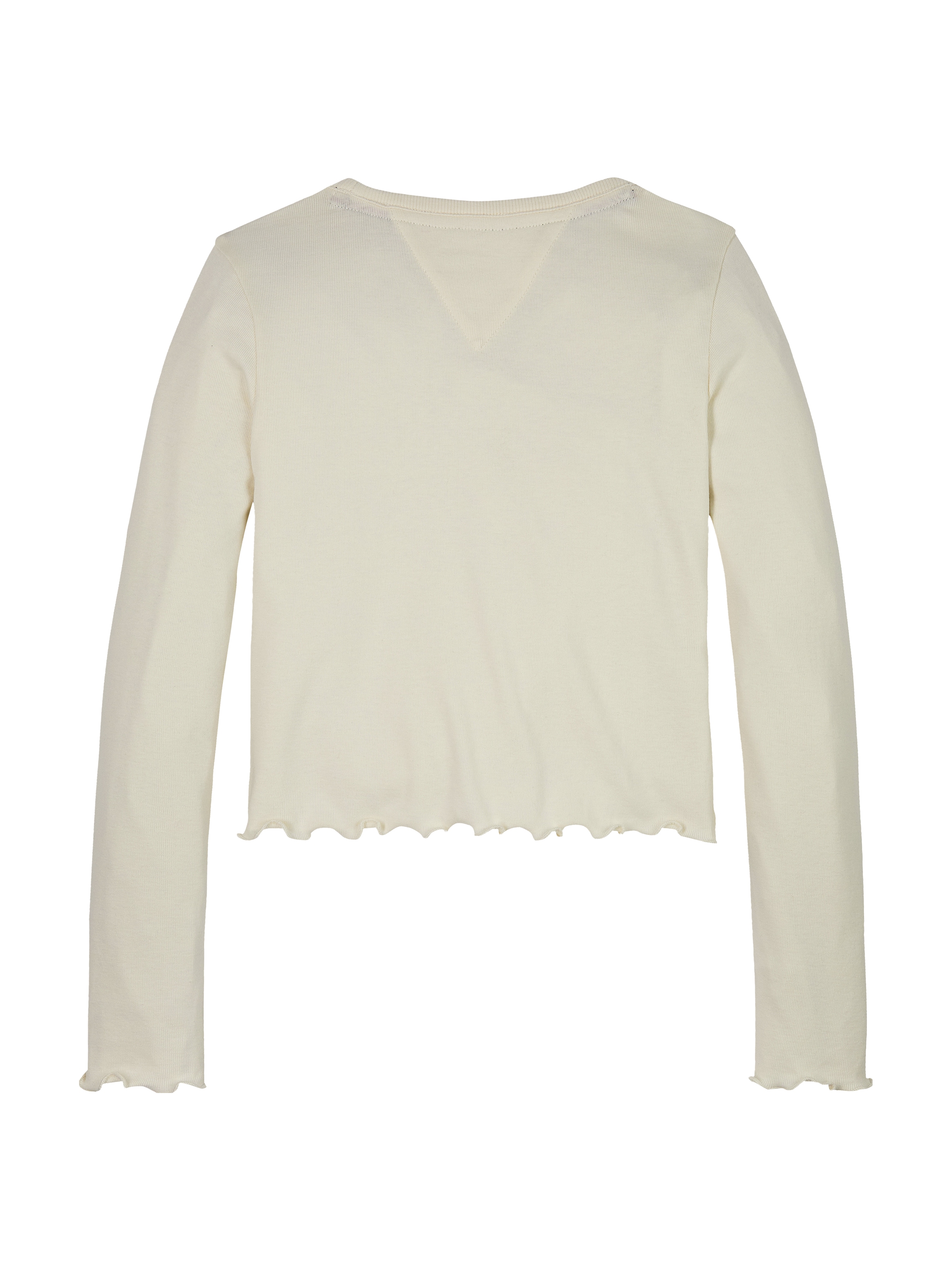 Tommy Hilfiger Langarmshirt »SLUB KNIT TOP LS«, mit gewelltem Saum
