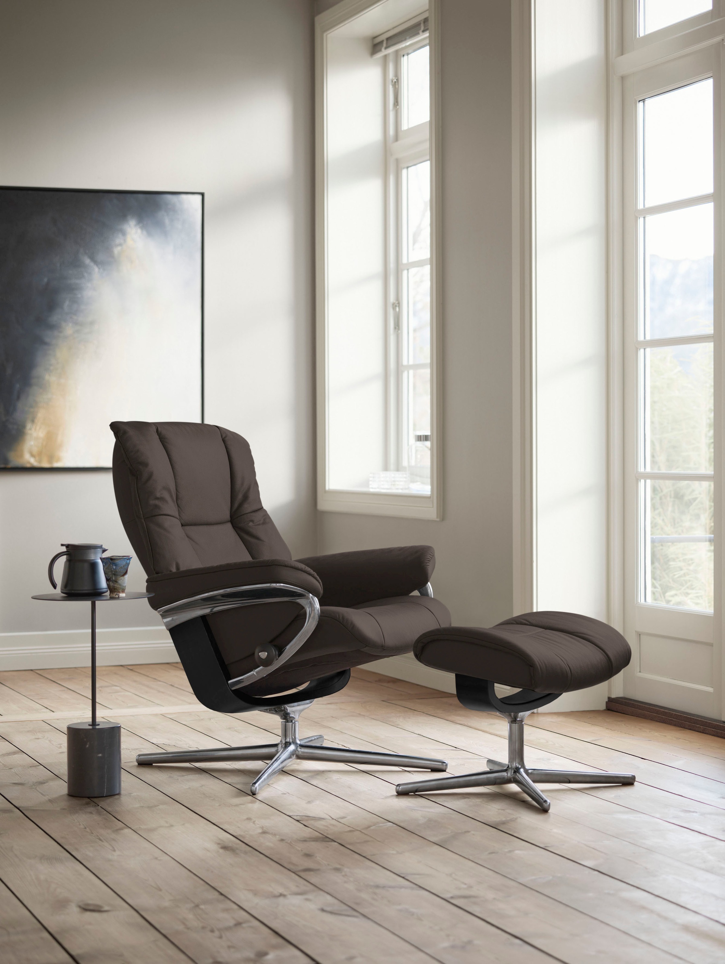 Stressless® Fußhocker »Mayfair«, mit Cross Base, Größe S, M & L, Holzakzent Schwarz