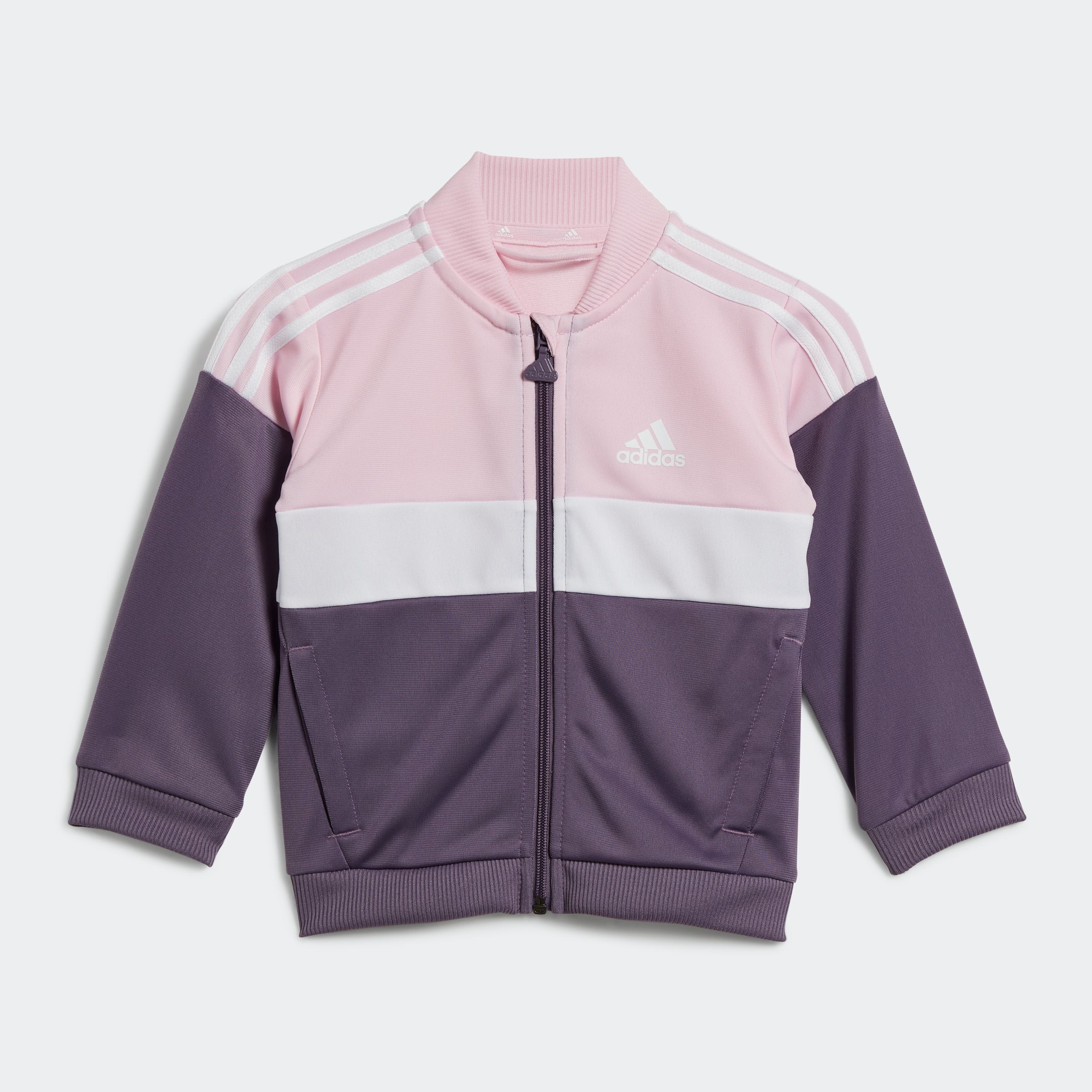adidas Sportswear Trainingsanzug »TIBERIO 3-STREIFEN COLORBLOCK SHINY KIDS«, (2 tlg.)