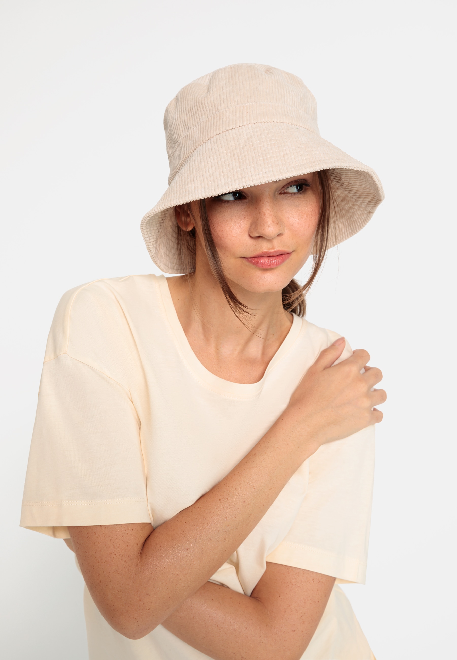 LSCN by LASCANA Fischerhut, Outdoorhut Bucket Hat Sommerhut in Cord Optik