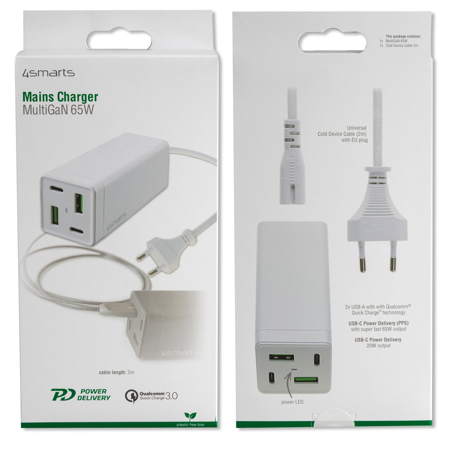 4smarts USB-Ladegerät »MultiGaN 65W Ladestation mit Quick Charge und PD«, 3  mA