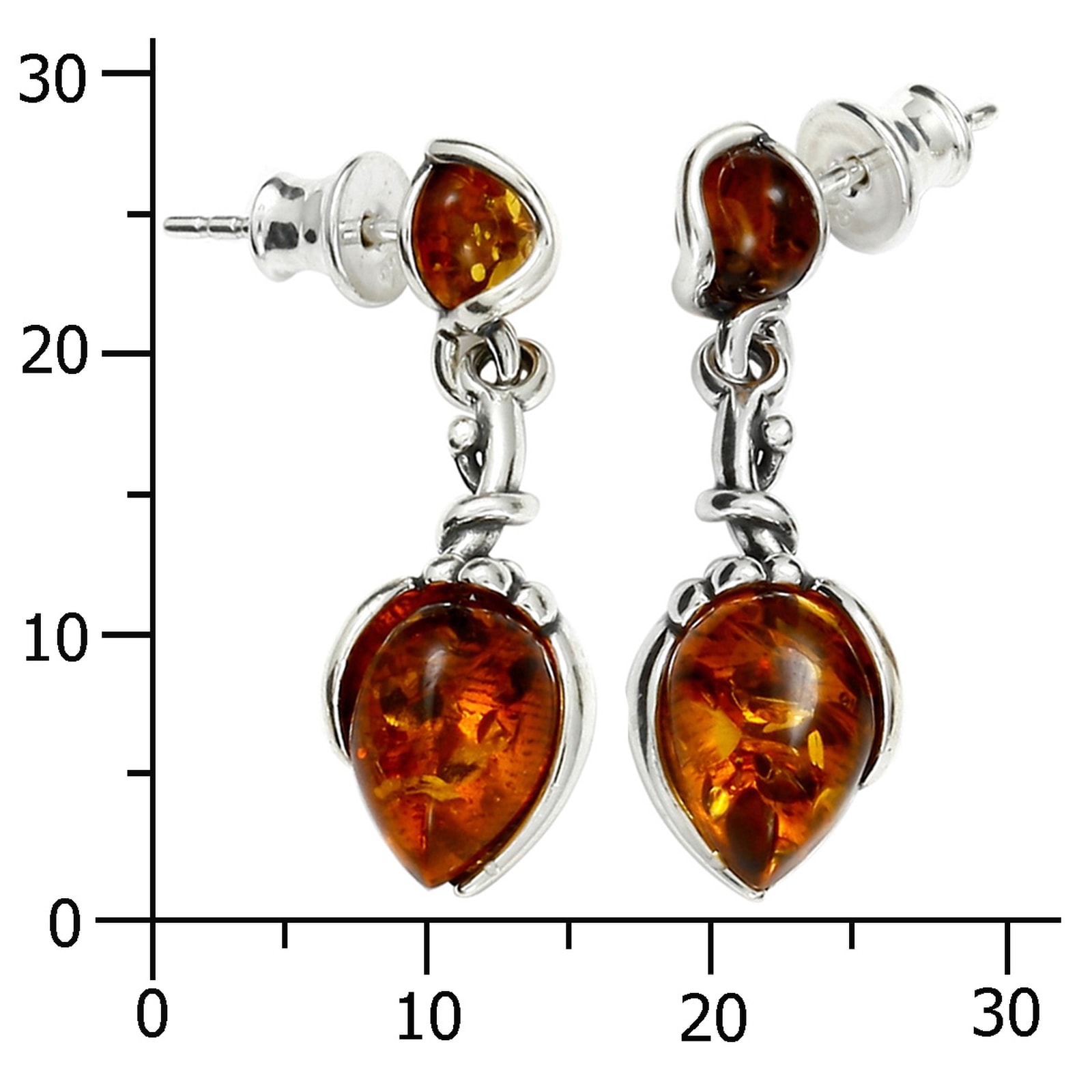 OSTSEE-SCHMUCK Paar Ohrhänger »- Traube - Silber 925/000 - Bernstein«