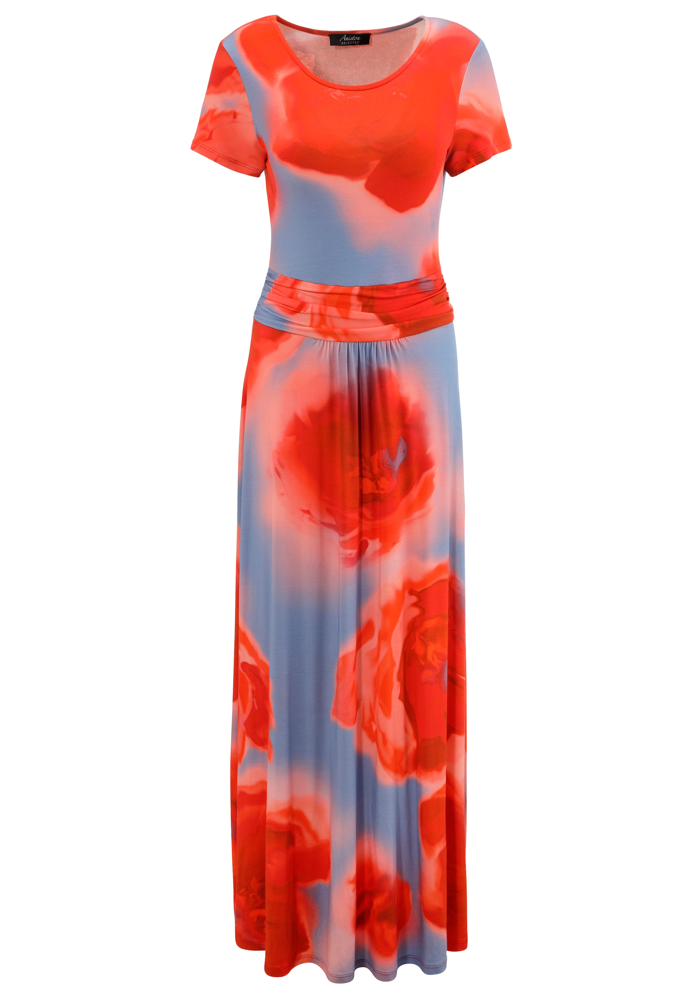 Aniston SELECTED Maxikleid, mit figurbetonenden Raffungen in der Taille - NEUE KOLLEKTION